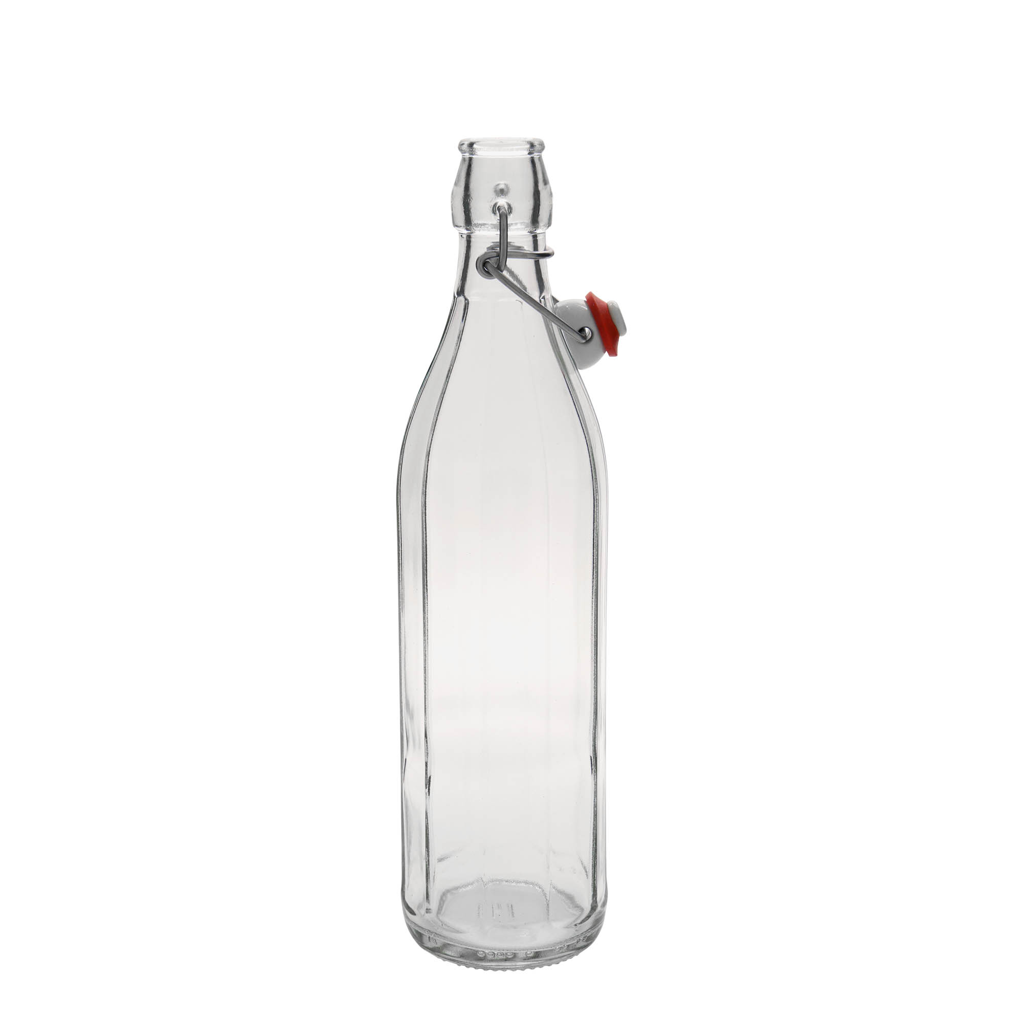 750 ml staklena flaša 'Bravo', desetougaona, otvor: zatvarač sa kopčom 750 ml staklena flaša 'Bravo', desetougaona, otvor: zatvarač sa kopčom