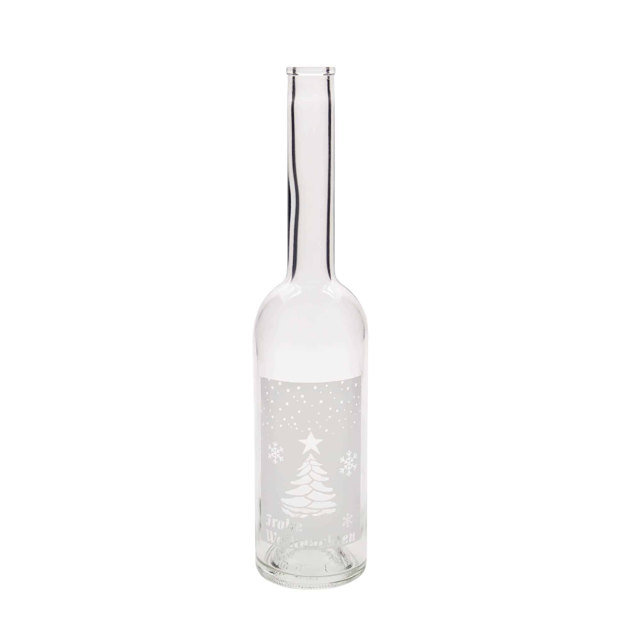 Staklena boca od 500 ml 'Opera', motiv: Beli Božić, otvor: Plutani čep Staklena boca od 500 ml 'Opera', motiv: Beli Božić, otvor: Plutani čep