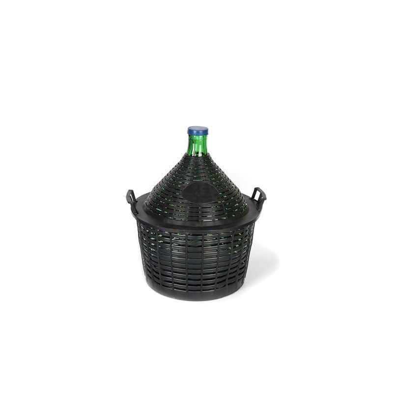 Balon boca od 20 l sa uskim grlom, staklo, zelena, otvor: Kupolasti poklopac Balon boca od 20 l sa uskim grlom, staklo, zelena, otvor: Kupolasti poklopac