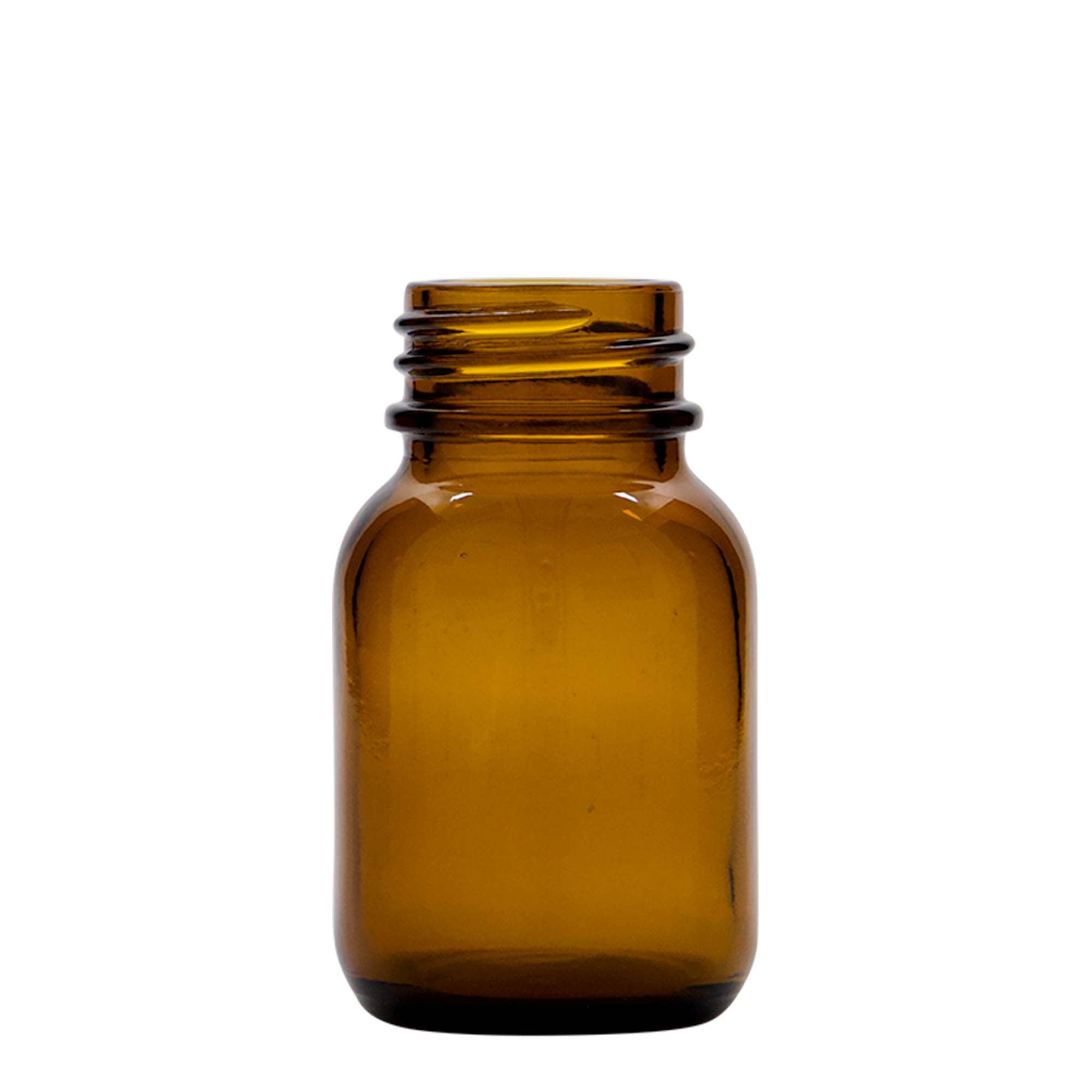 50 ml staklena boca širokog grla, braon, otvor: DIN 32