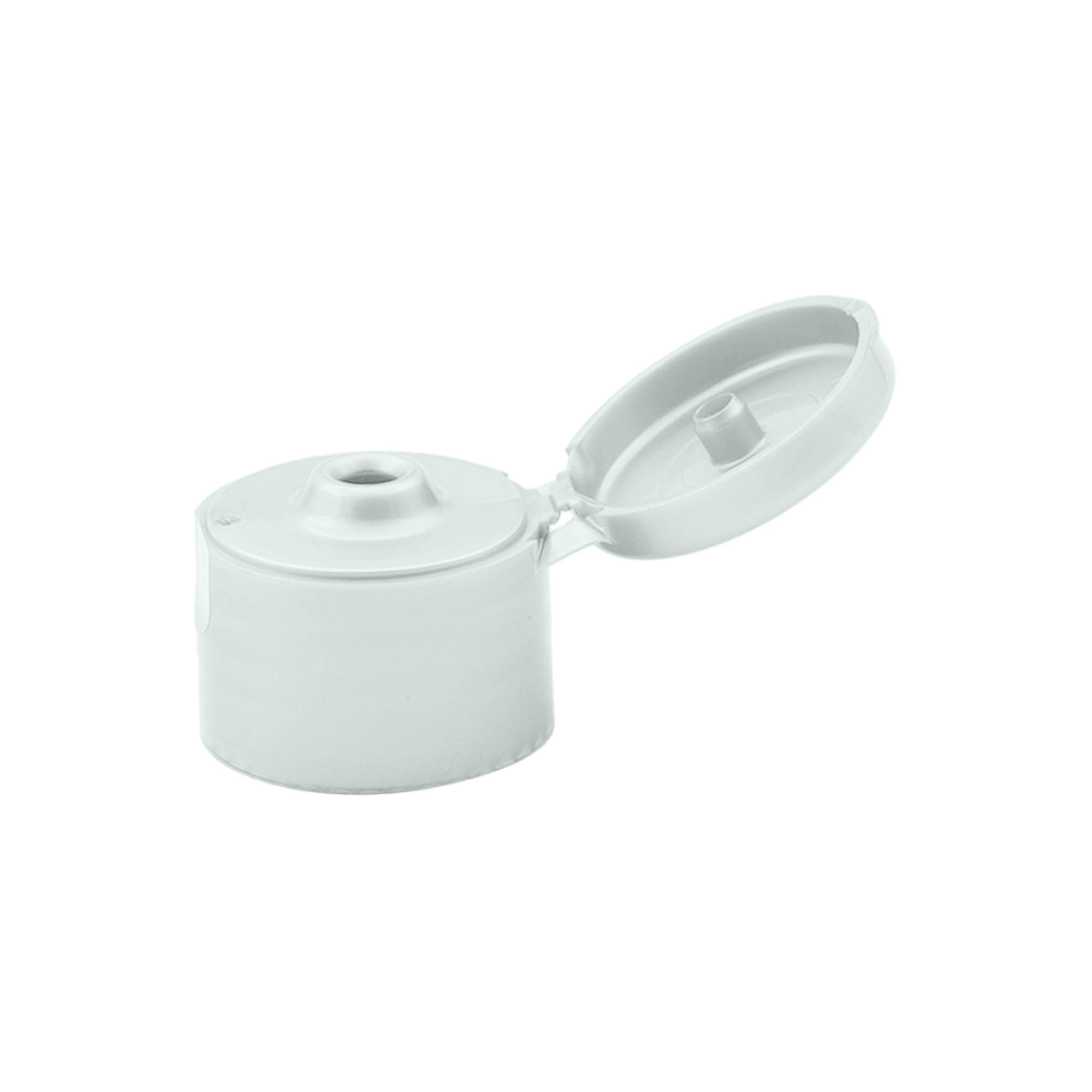 Zatvarač sa navojem, preklopni šarnir, PP-plastika, srebrne boje, za otvor: 24/410
