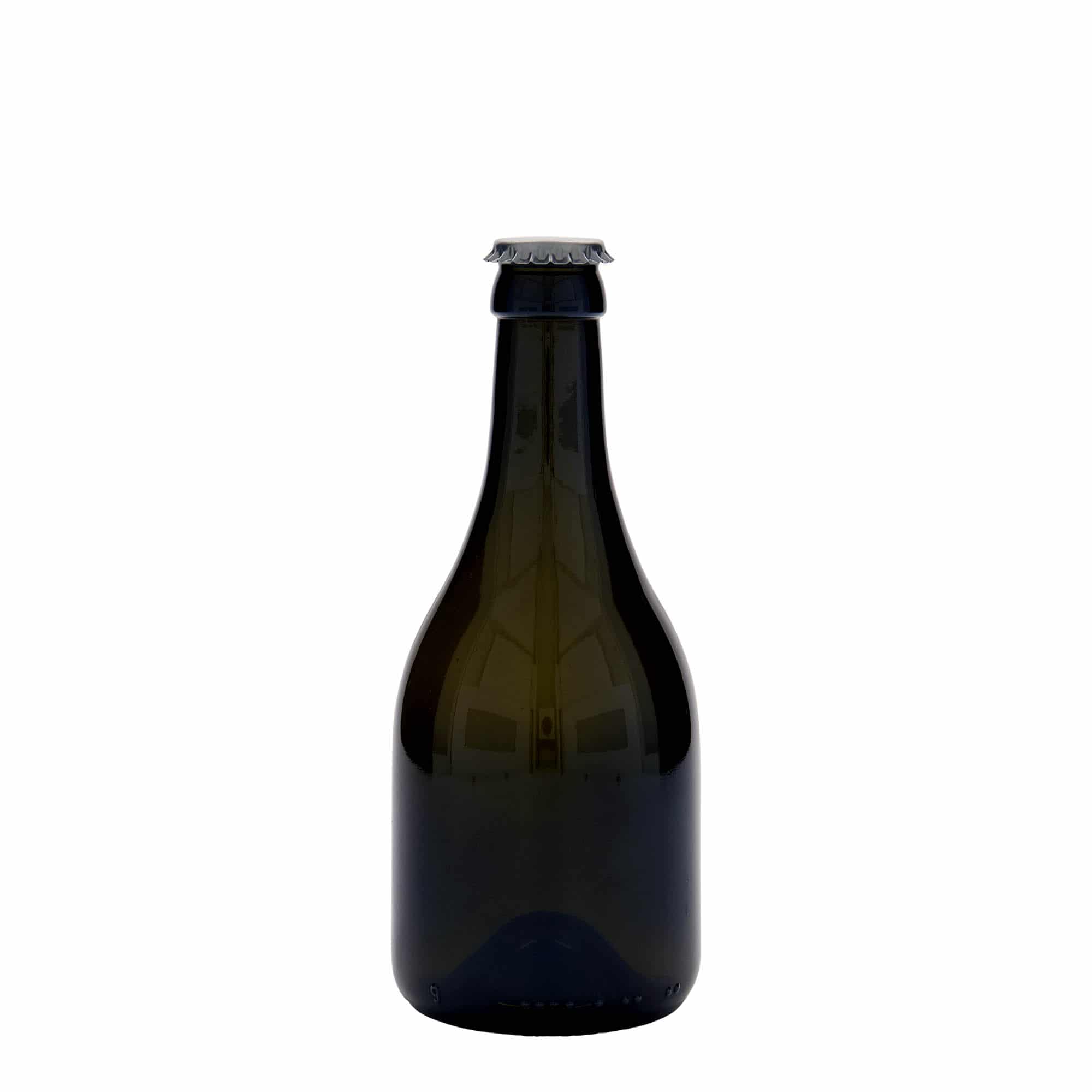 330 ml flaša za pivo 'Horta', staklo, antikno zeleno, otvor: krunski čep