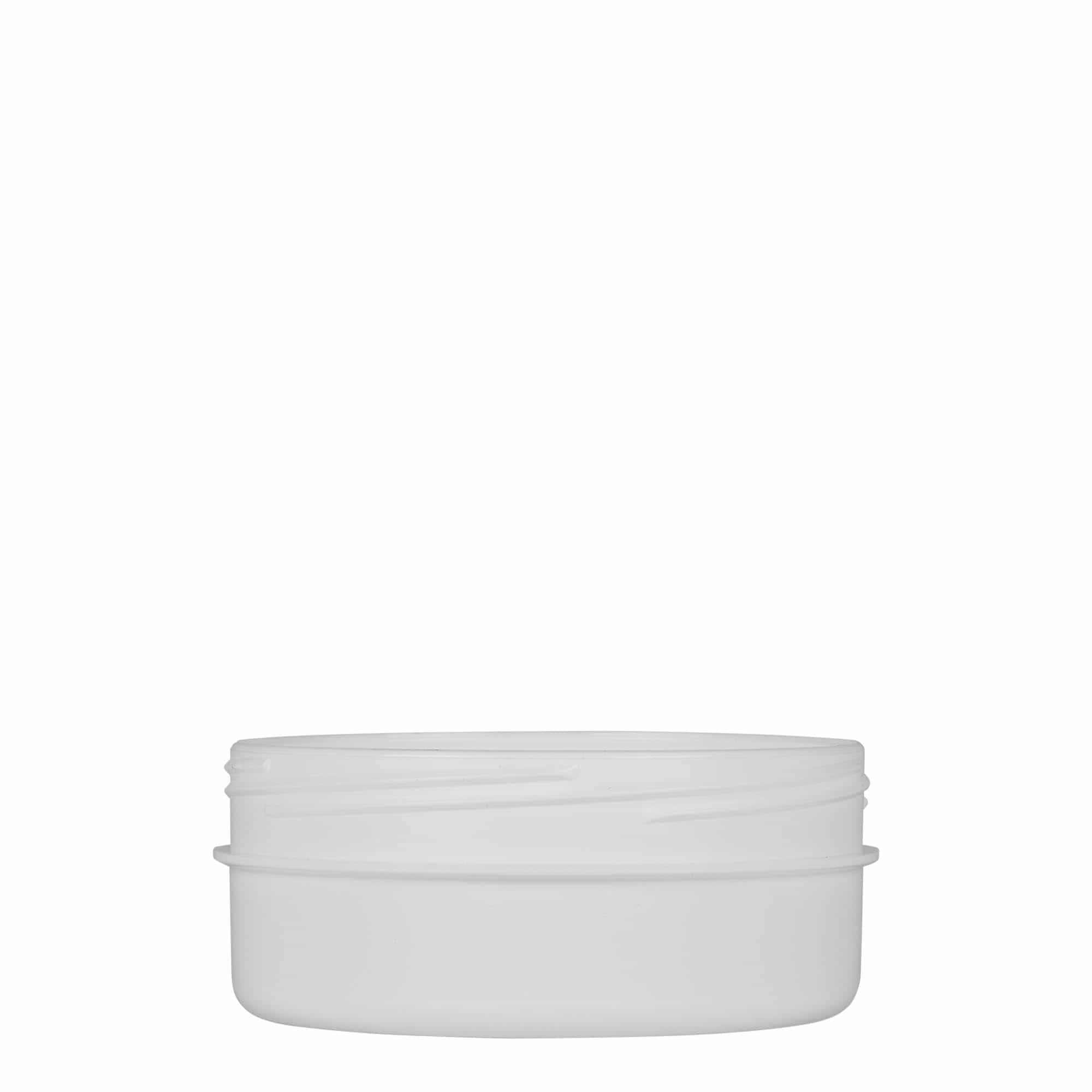 Plastična tegla od 125 ml 'White Line', PP, bela, otvor: Zatvarač sa navojem Plastična tegla od 125 ml 'White Line', PP, bela, otvor: Zatvarač sa navojem