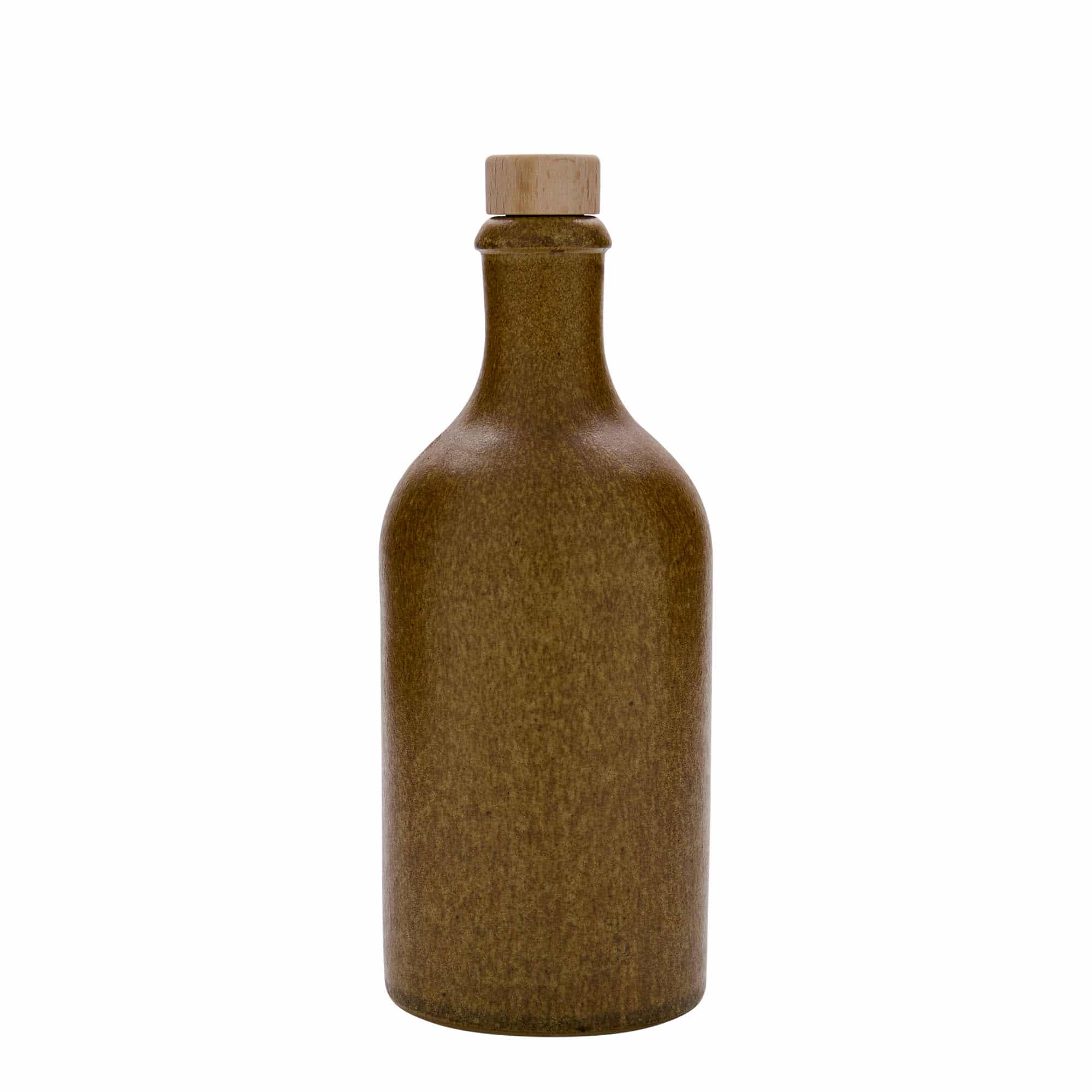 Glinena boca od 500 ml, keramika, braon-kristal, otvor: Plutani čep