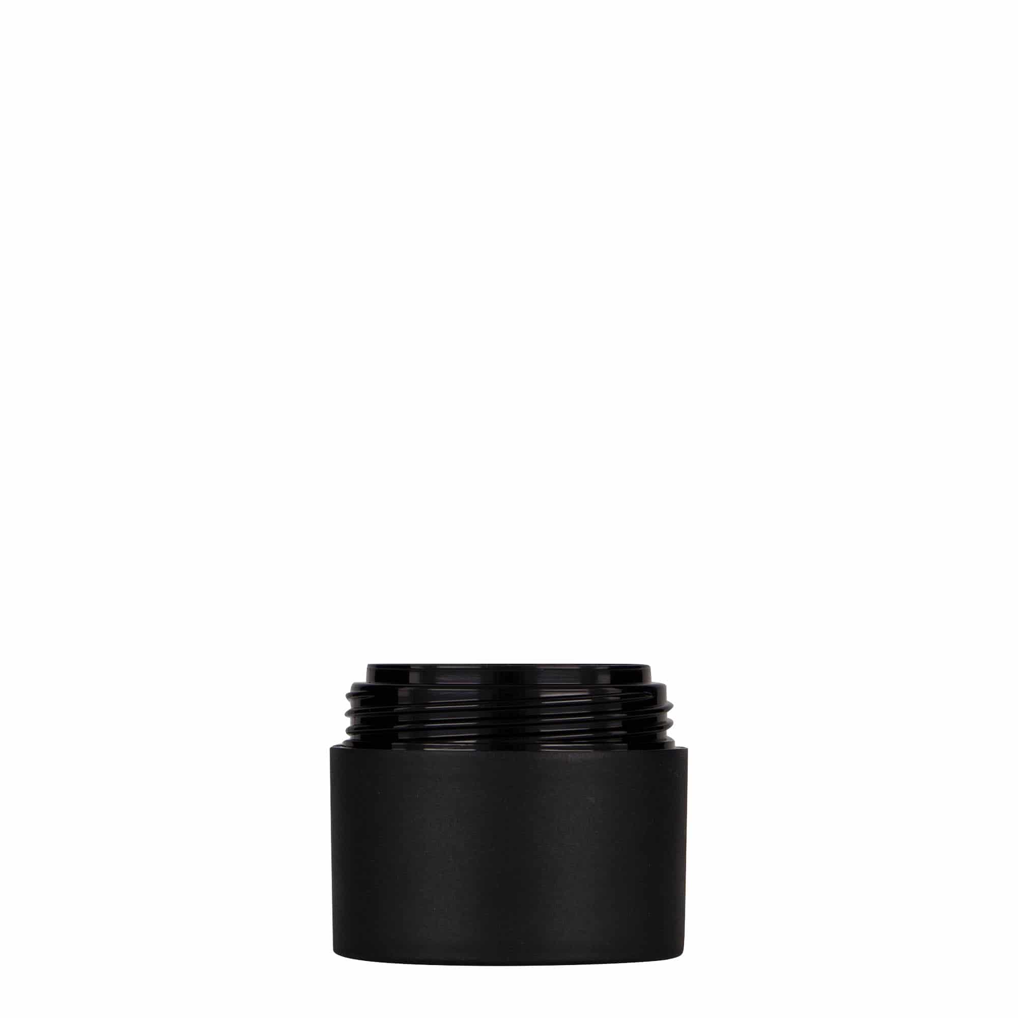 Plastična tegla od 30 ml 'Antonella', PP, crna, otvor: Zatvarač sa navojem Plastična tegla od 30 ml 'Antonella', PP, crna, otvor: Zatvarač sa navojem