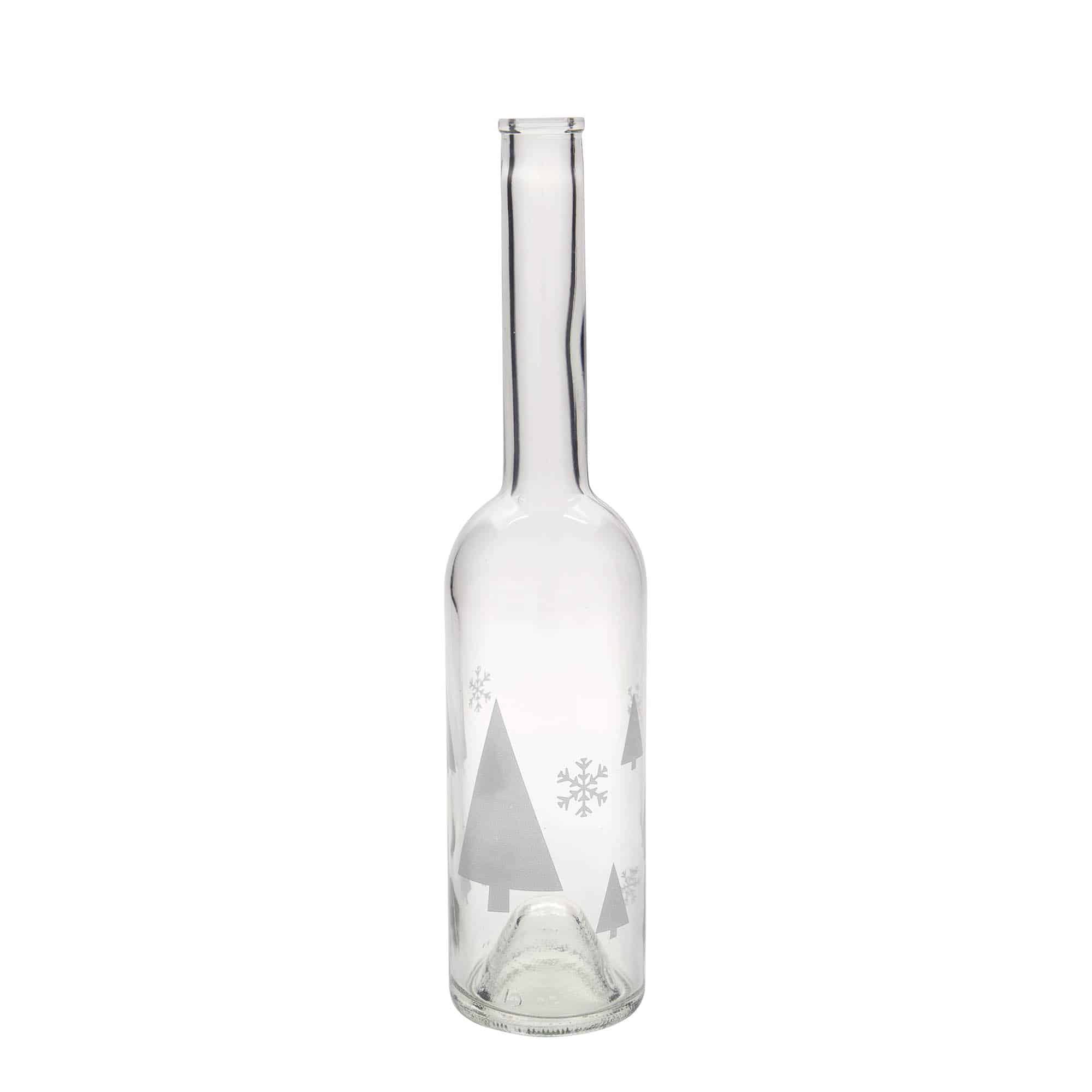 Staklena boca od 500 ml 'Opera', motiv: Pahuljice, otvor: Plutani čep Staklena boca od 500 ml 'Opera', motiv: Pahuljice, otvor: Plutani čep