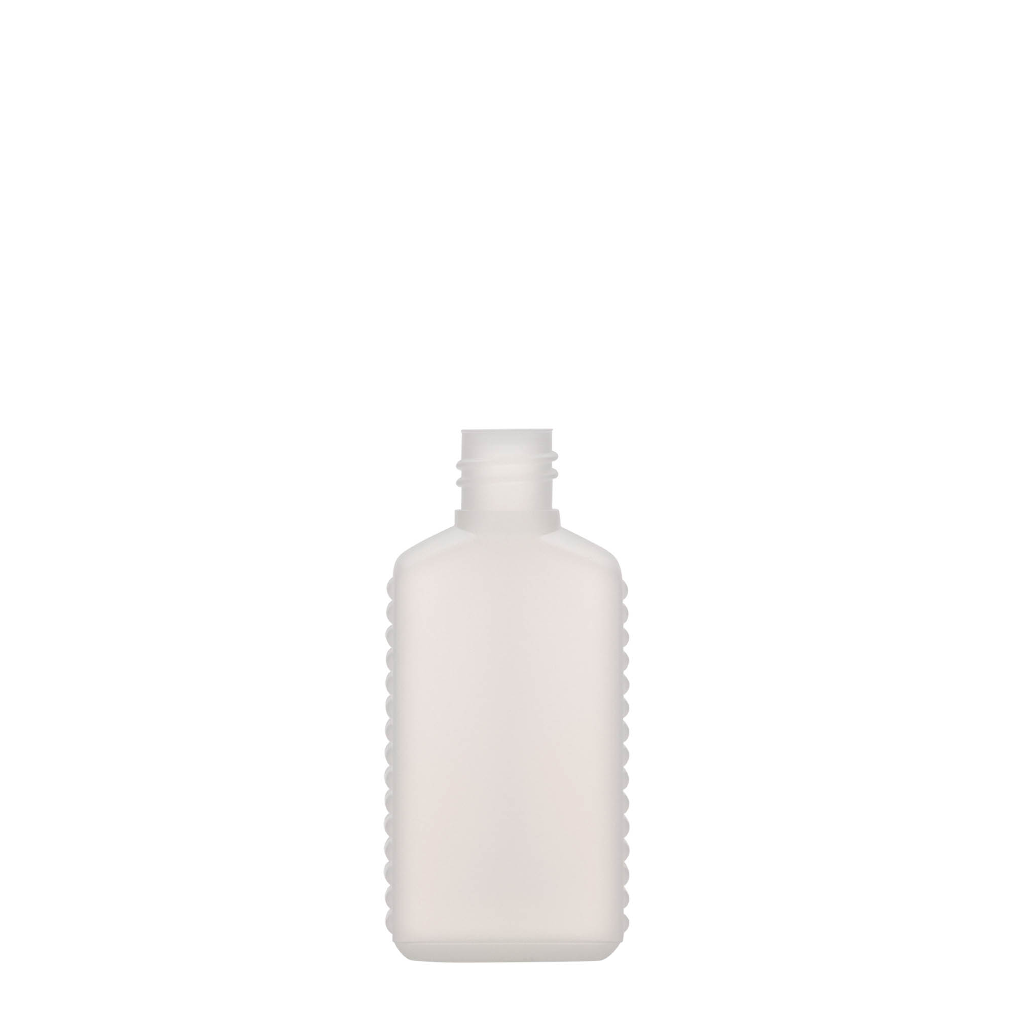 Kanister boca od 50 ml sa uskim grlom, pravougaona, HDPE plastika, natur, otvor: DIN 18 Kanister boca od 50 ml sa uskim grlom, pravougaona, HDPE plastika, natur, otvor: DIN 18