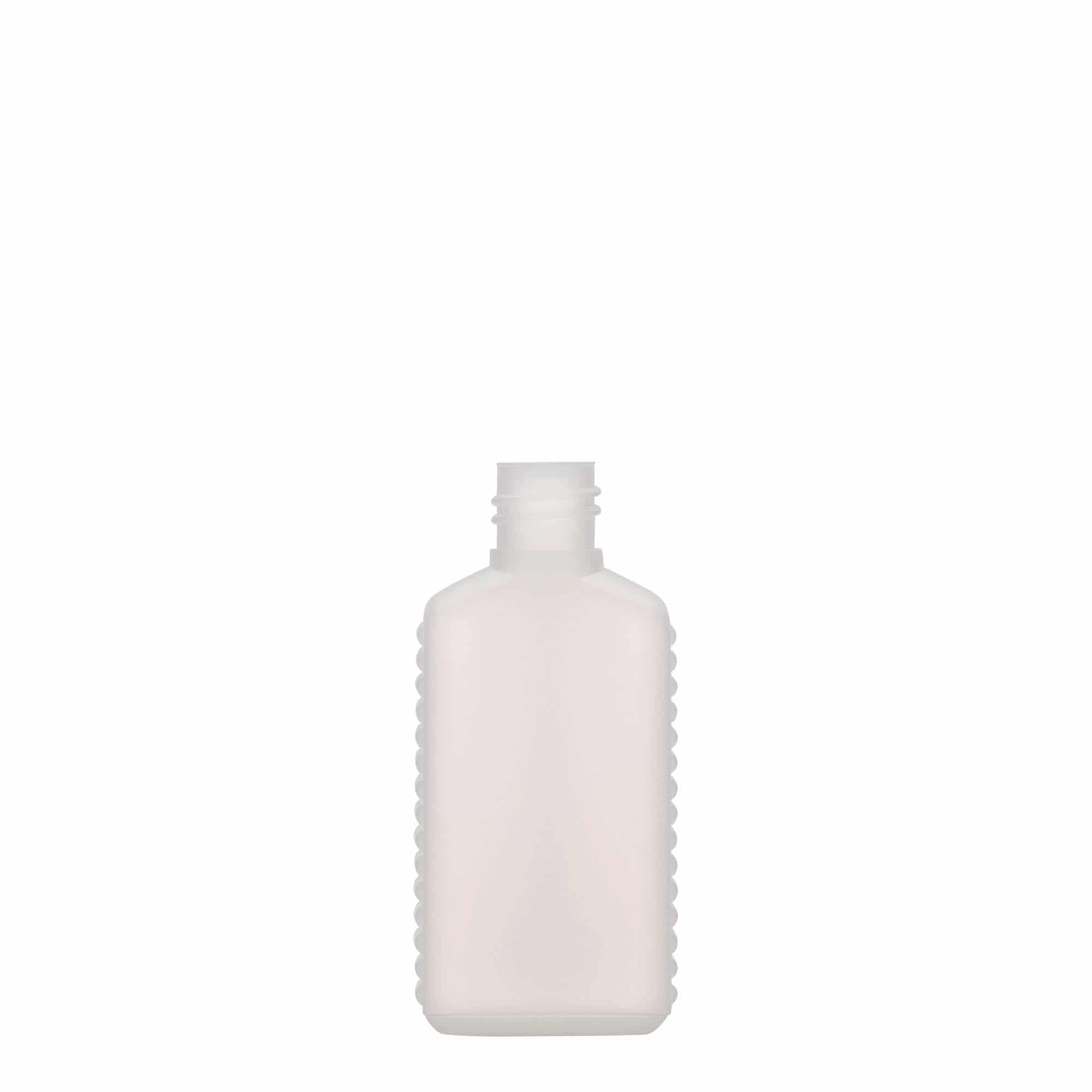 Kanister boca od 50 ml sa uskim grlom, pravougaona, HDPE plastika, natur, otvor: DIN 18 Kanister boca od 50 ml sa uskim grlom, pravougaona, HDPE plastika, natur, otvor: DIN 18
