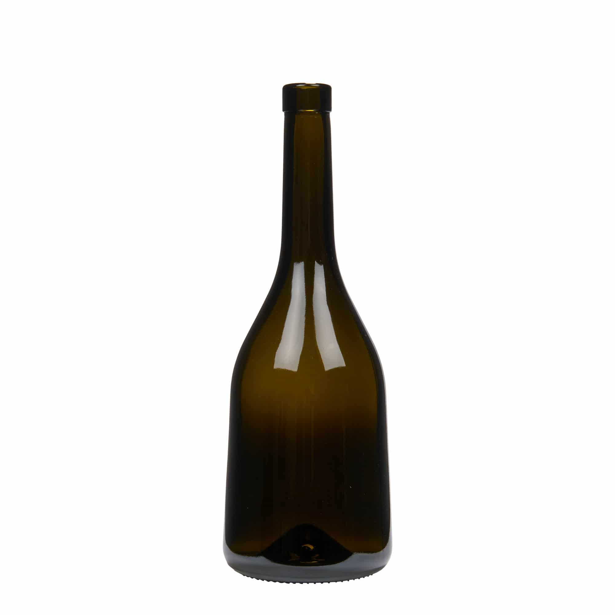 Staklena boca od 750 ml 'Rustica', antik zelena, otvor: Plutani čep Staklena boca od 750 ml 'Rustica', antik zelena, otvor: Plutani čep