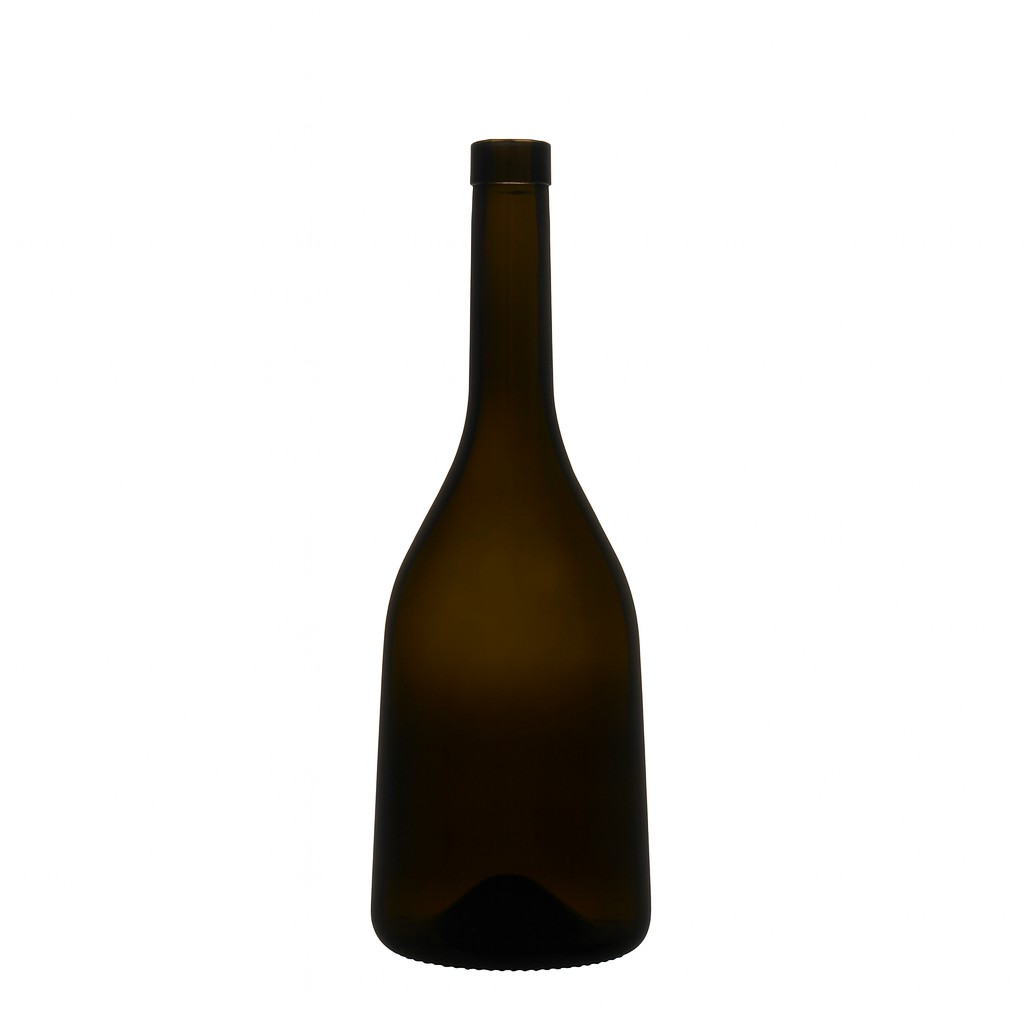 750 ml staklena boca 'Rustica', antikno zelena, grlo: čep 750 ml staklena boca 'Rustica', antikno zelena, grlo: čep
