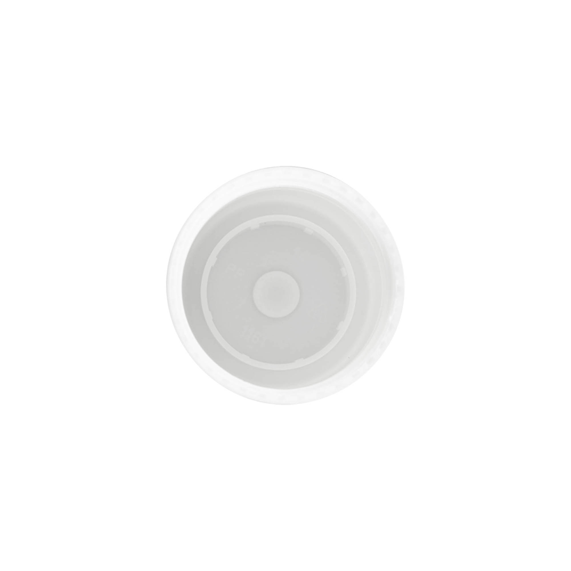 Čep za 50 ml Roll-On bocu, PP plastika, beo, za otvor: navojni zatvarač Čep za 50 ml Roll-On bocu, PP plastika, beo, za otvor: navojni zatvarač