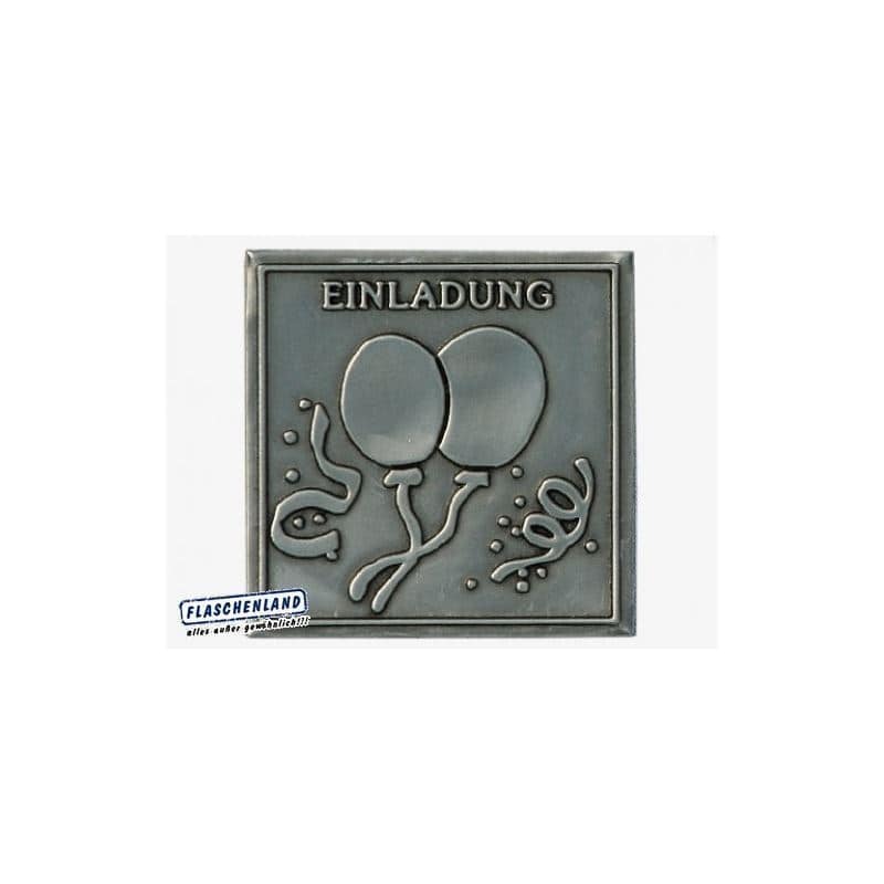 Limena etiketa 'Pozivnica', kvadratna, metal, srebrna Limena etiketa 'Pozivnica', kvadratna, metal, srebrna