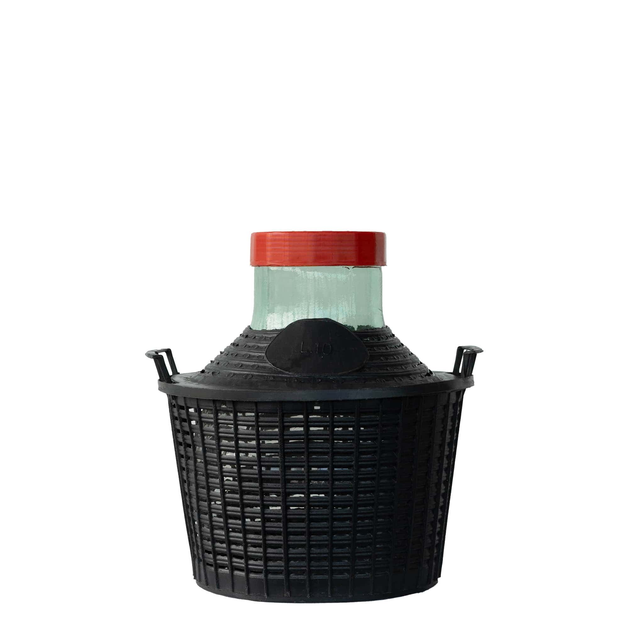 10 l balonska boca širokog grla, staklena, otvor: navojni zatvarač