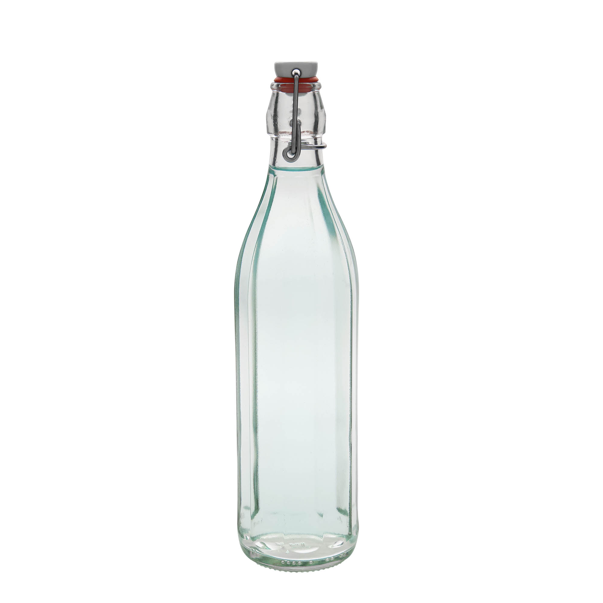 750 ml staklena flaša 'Bravo', desetougaona, otvor: zatvarač sa kopčom 750 ml staklena flaša 'Bravo', desetougaona, otvor: zatvarač sa kopčom