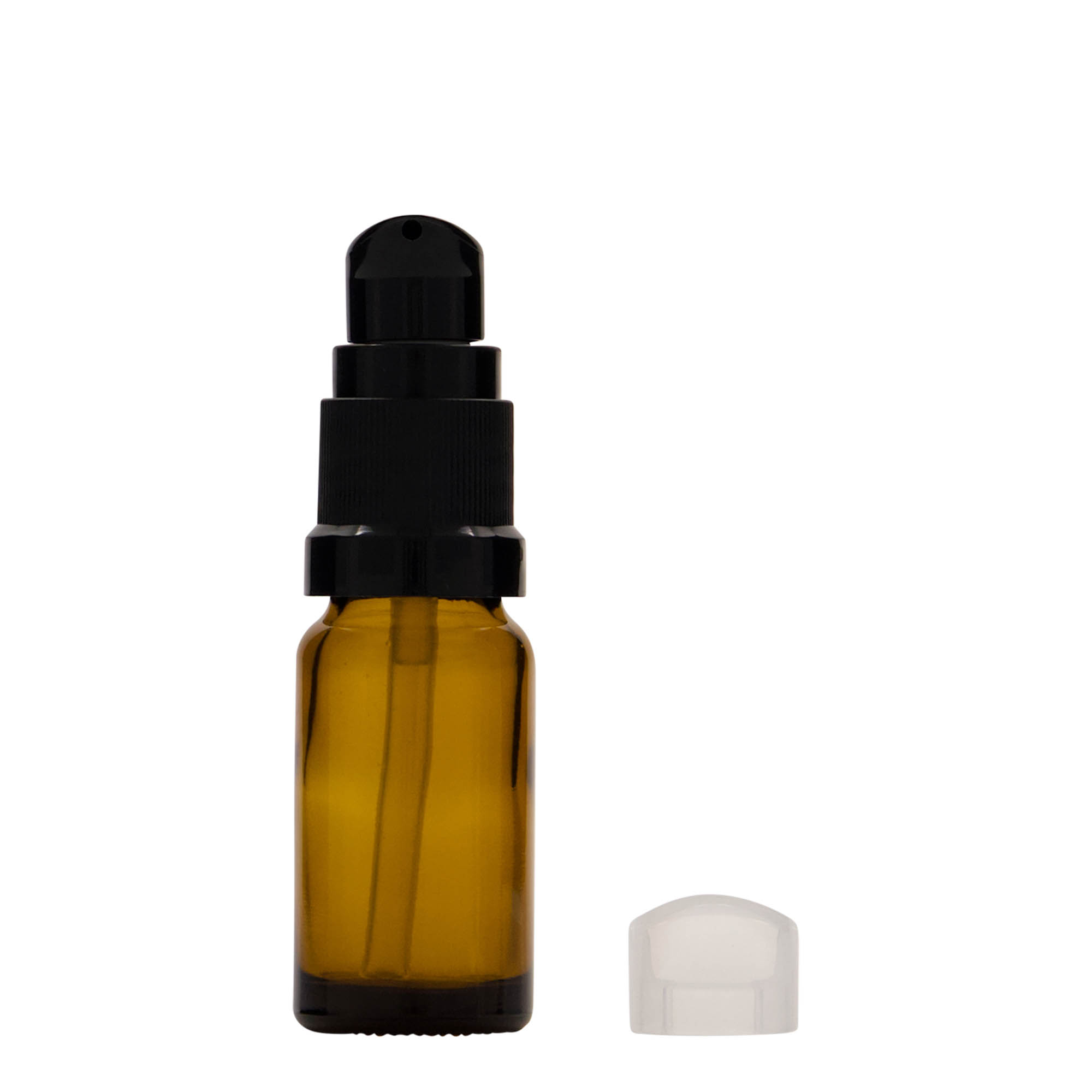 10 ml medicinska bočica sa pumpicom za losion, staklo, braon, grlo: DIN 18 10 ml medicinska bočica sa pumpicom za losion, staklo, braon, grlo: DIN 18