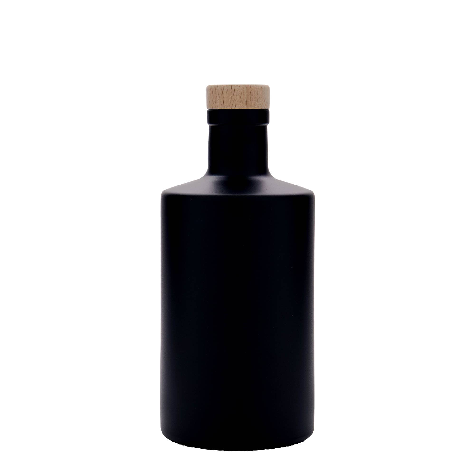500 ml staklena boca 'Caroline', crna, grlo: čep