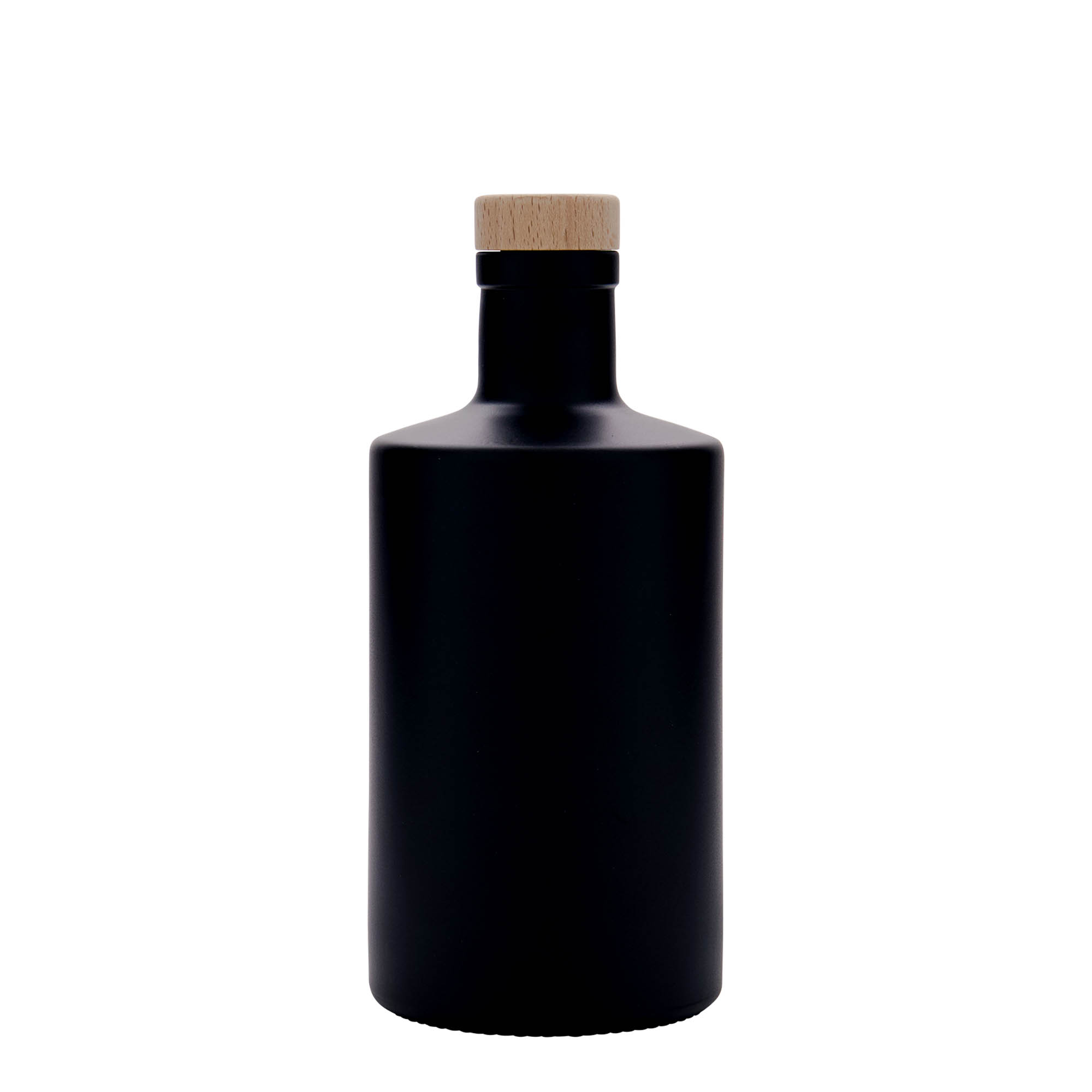500 ml staklena boca 'Caroline', crna, grlo: čep