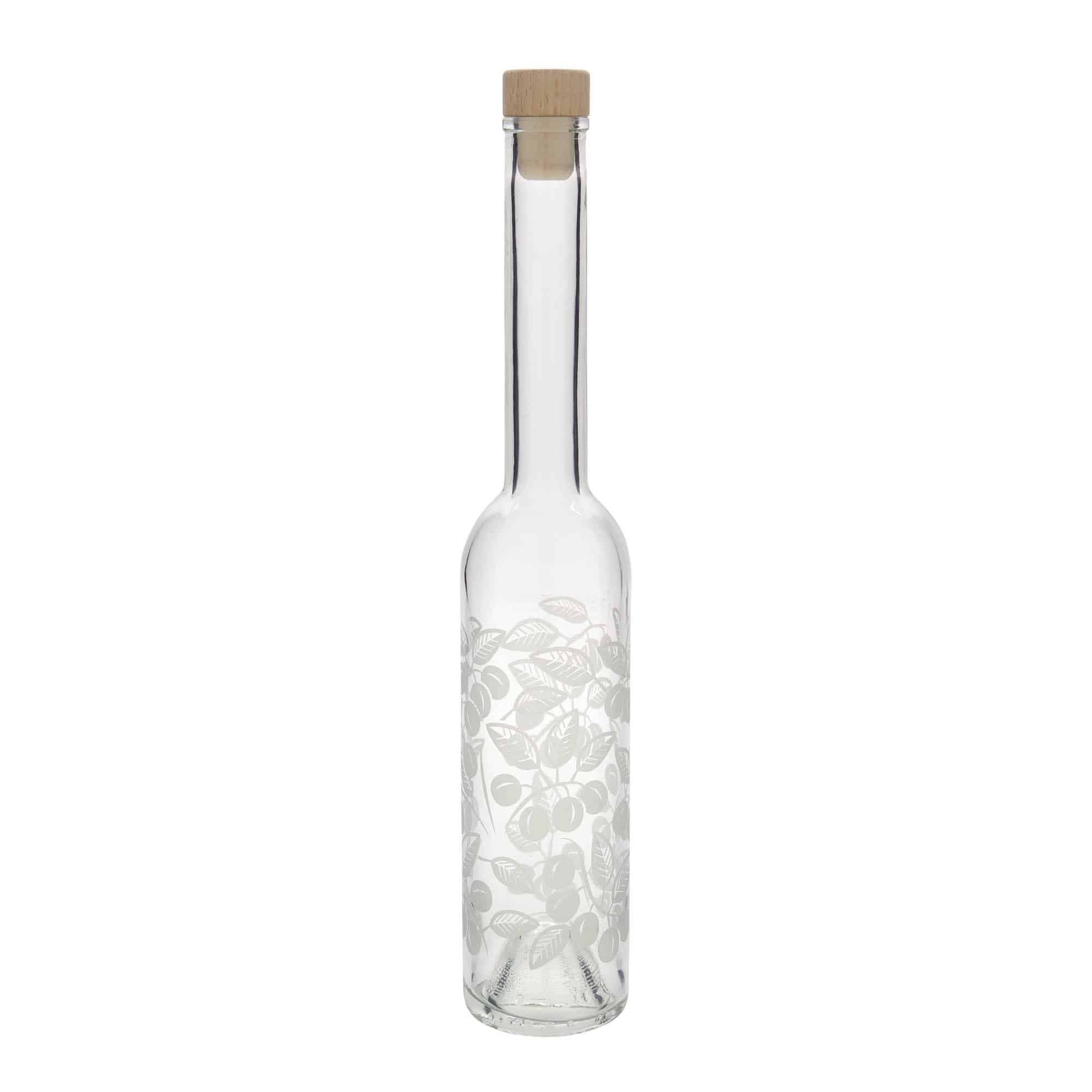 350 ml staklena flaša 'Opera', motiv: mirabelle, grlo: pluta