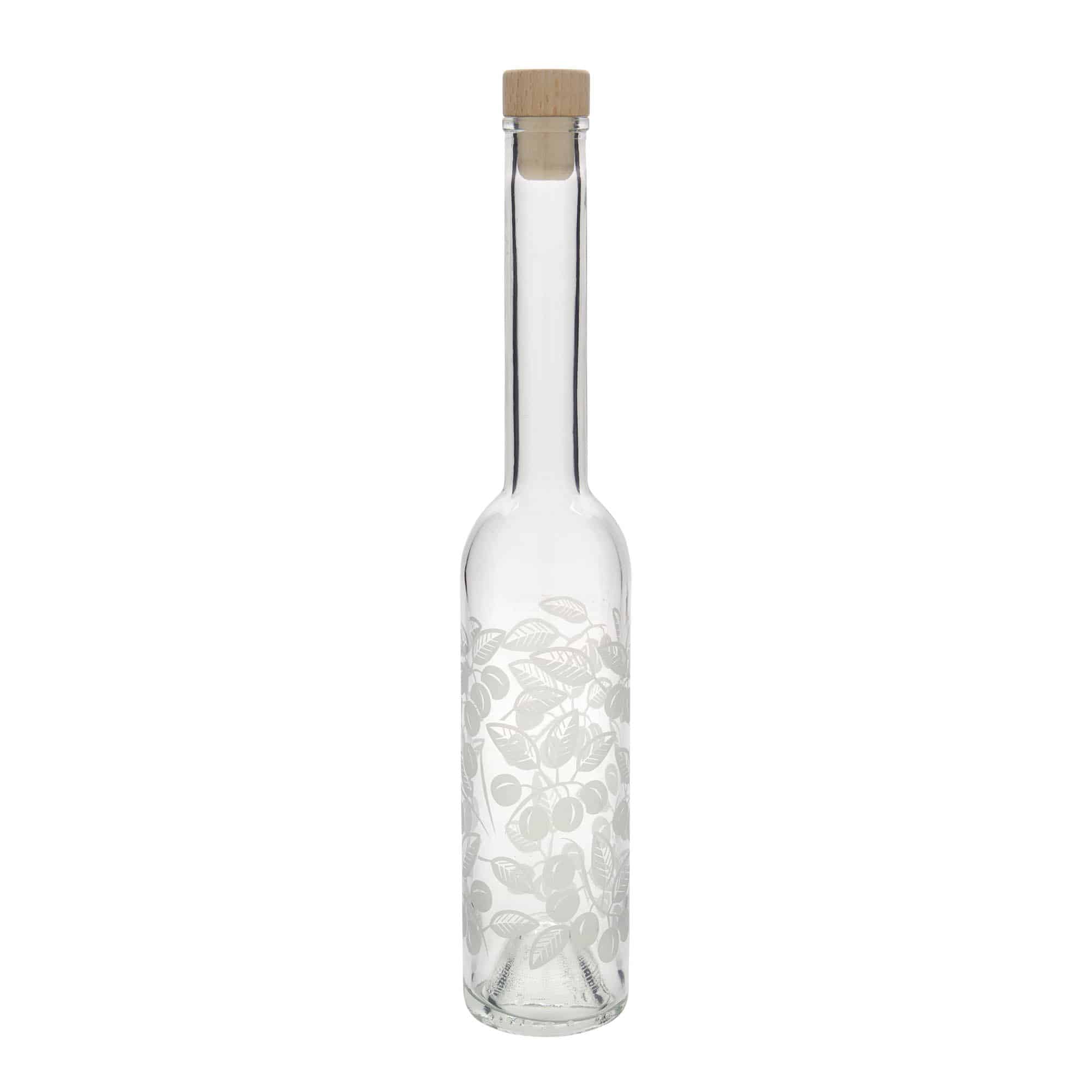 350 ml staklena flaša 'Opera', motiv: mirabelle, grlo: pluta