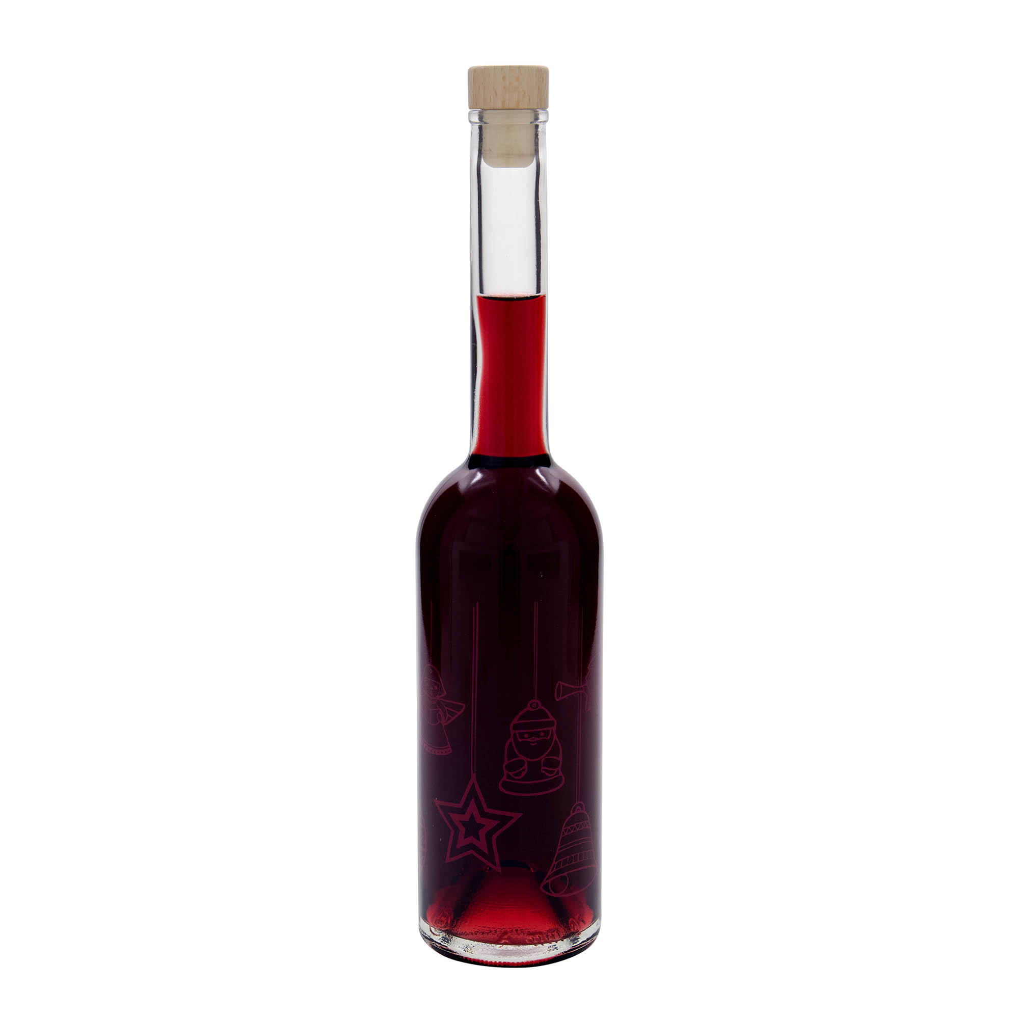 500 ml staklena flaša 'Opera', motiv: zvezde, grlo: plutа