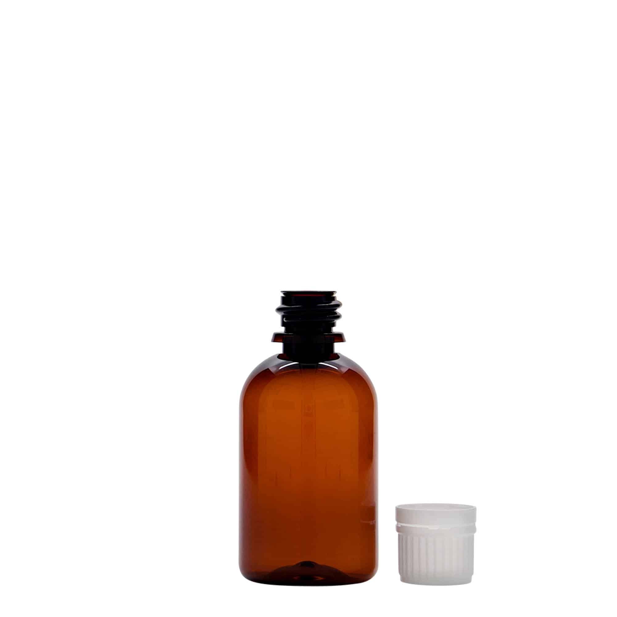 PET medicinska boca od 50 ml 'Easy Living', braon, plastika, otvor: DIN 18