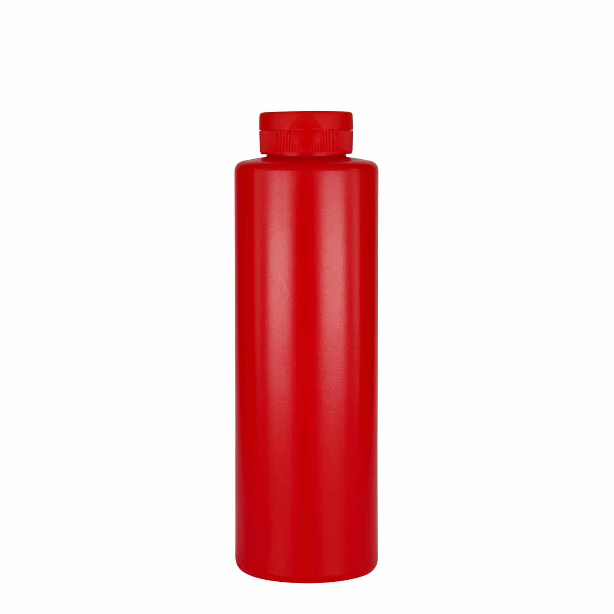 500 ml boca za sos, LDPE plastika, crvena, otvor: 38/400