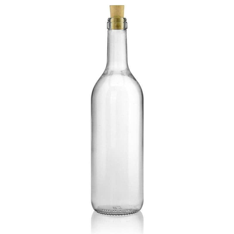 Staklena boca od 750 ml 'Bordeaux', otvor: Plutani čep Staklena boca od 750 ml 'Bordeaux', otvor: Plutani čep