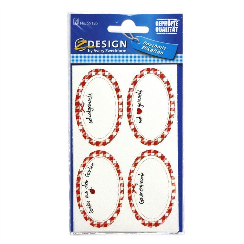 Zweckform etikete 'Selbstgemacht', ovalne, papirne, višebojne Zweckform etikete 'Selbstgemacht', ovalne, papirne, višebojne