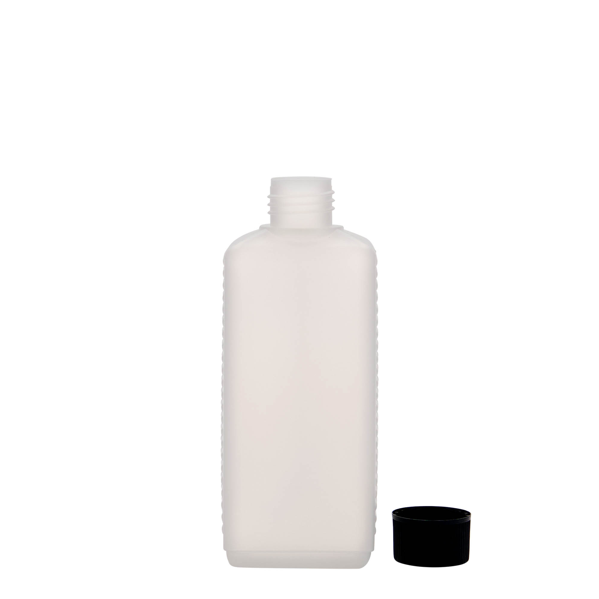 250 ml kanister-flasa, pravougaona, HDPE-plastika, prirodna boja, otvor: DIN 25 EPE 250 ml kanister-flasa, pravougaona, HDPE-plastika, prirodna boja, otvor: DIN 25 EPE