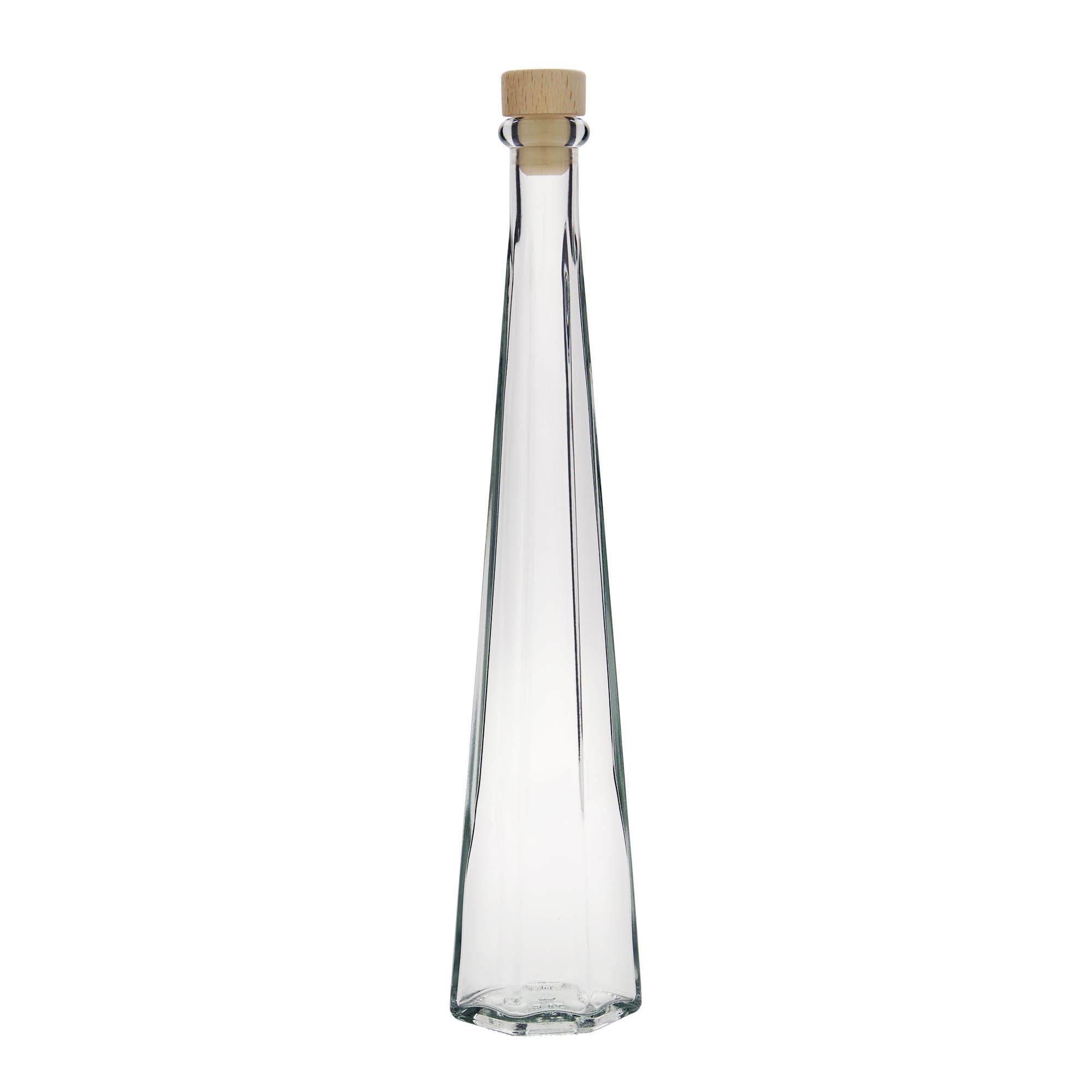 200 ml staklena boca 'Dama Sexta', šestougaona, otvor: čep 200 ml staklena boca 'Dama Sexta', šestougaona, otvor: čep