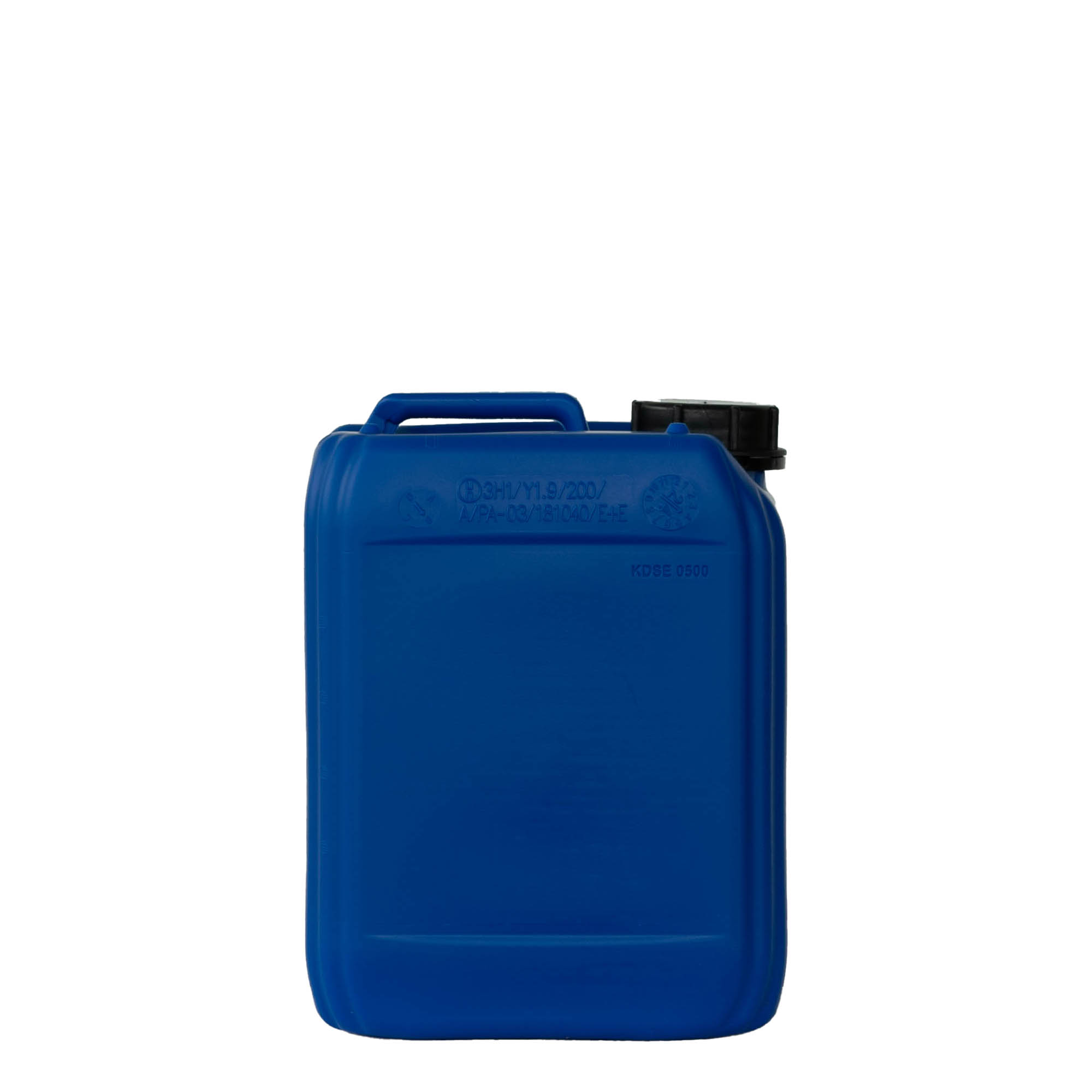 5 l kanister, pravougaoni, HDPE-plastika, plavi, otvor: ND 55 5 l kanister, pravougaoni, HDPE-plastika, plavi, otvor: ND 55