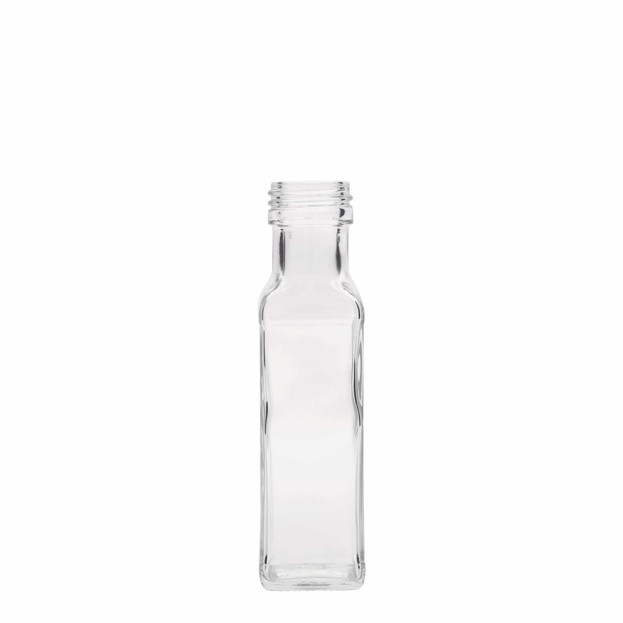 100 ml staklena flaša 'Marasca', kvadratna, grlo: PP 31,5