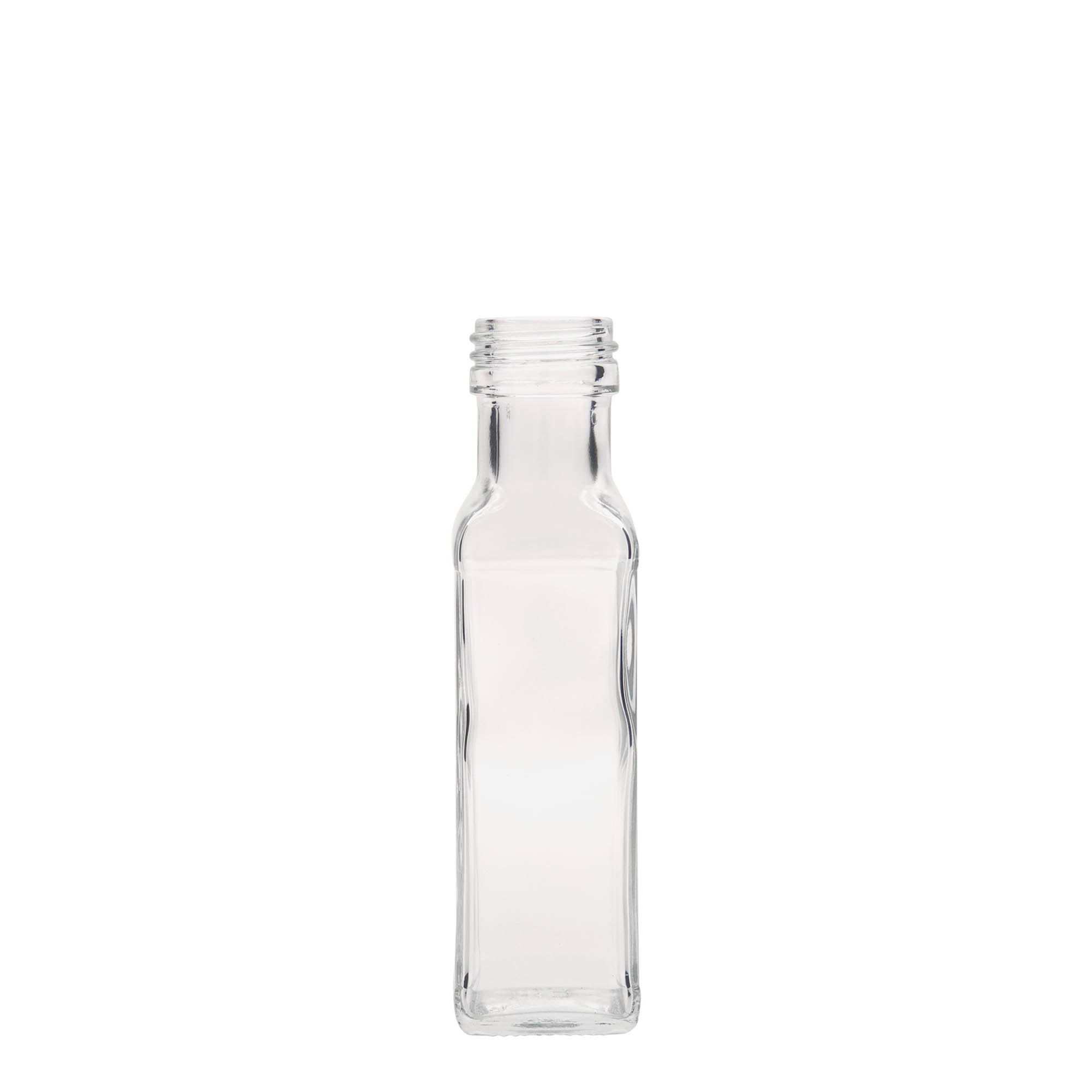 100 ml staklena flaša 'Marasca', kvadratna, grlo: PP 31,5