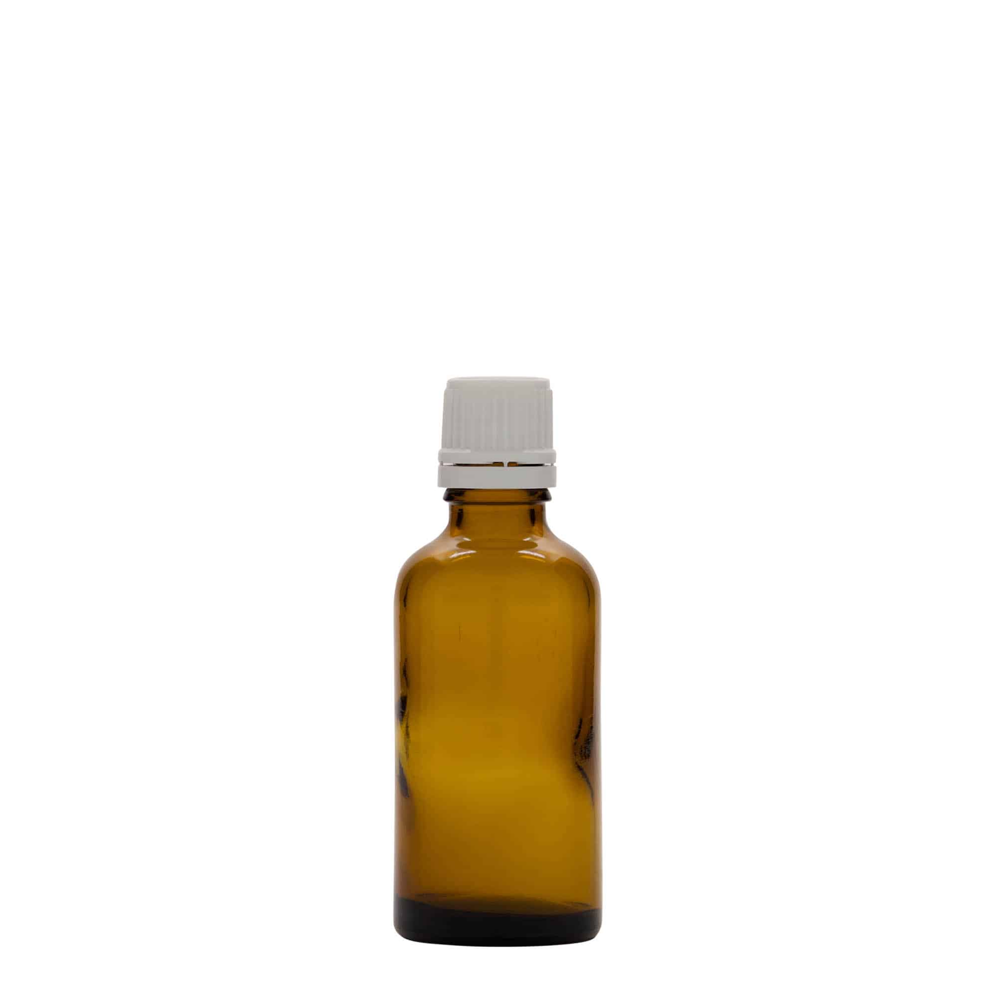Medicinska boca od 50 ml, staklo, braon, otvor: DIN 18 Medicinska boca od 50 ml, staklo, braon, otvor: DIN 18