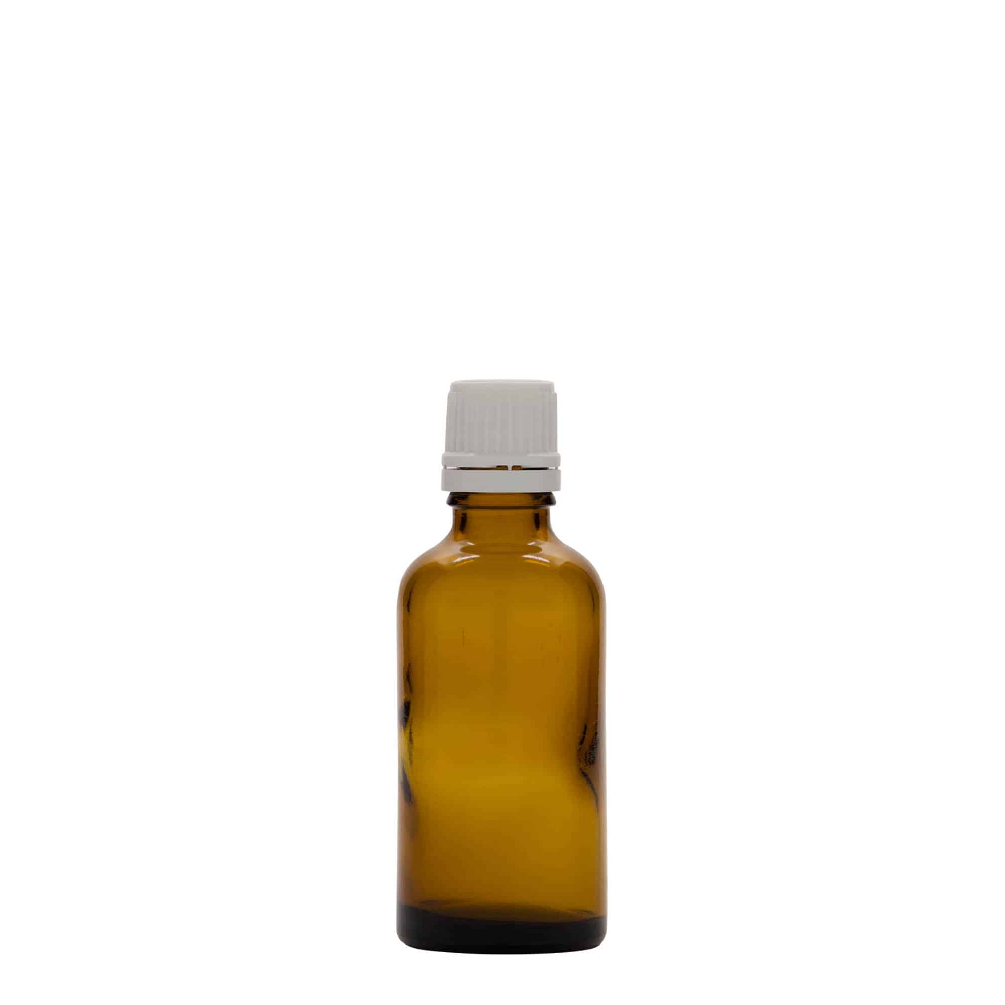50 ml medicinska bočica, staklena, braon, otvor: DIN 18