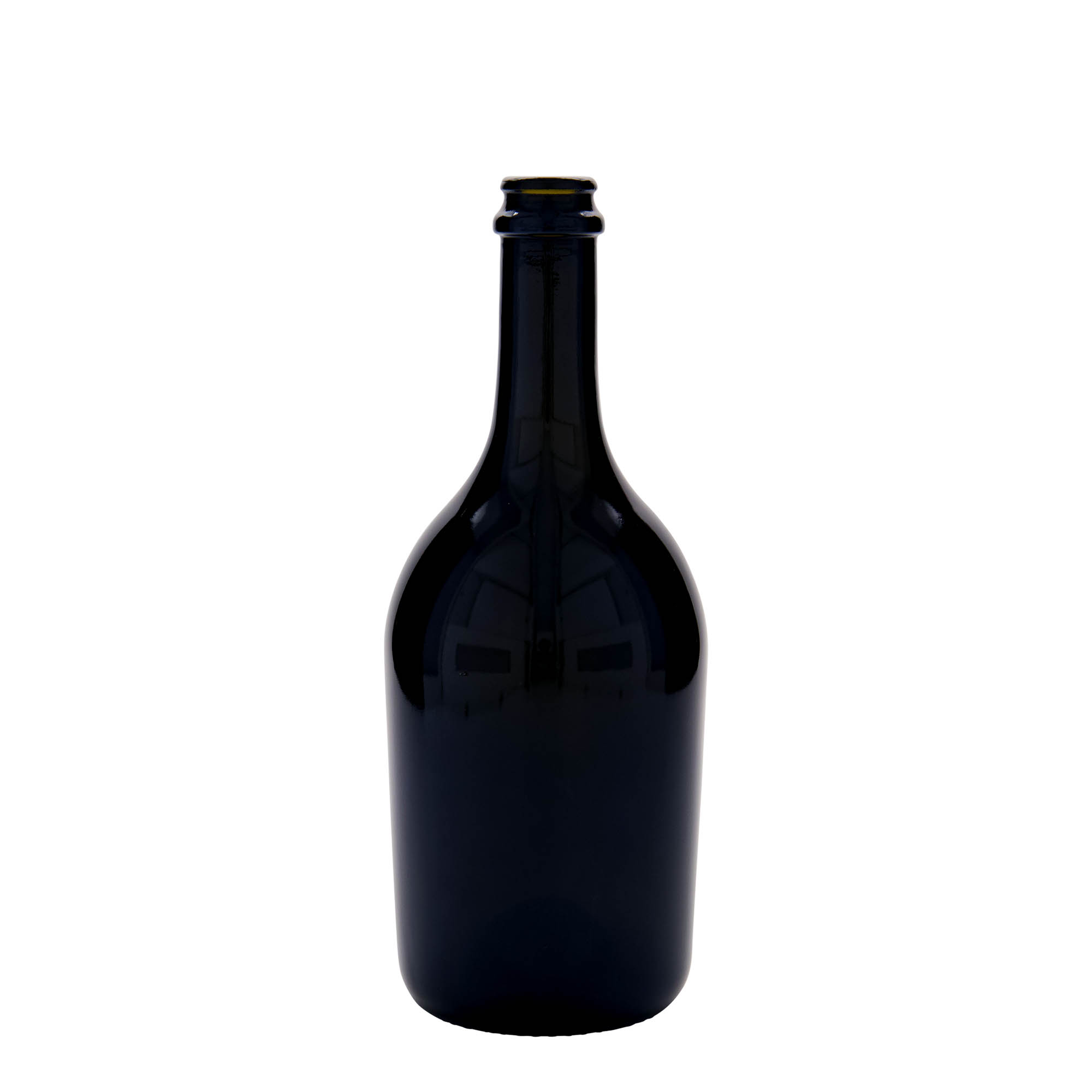 750 ml flaša za pivo/šampanjac 'Butterfly', staklo, antikno zelena, grlo: krunski čep