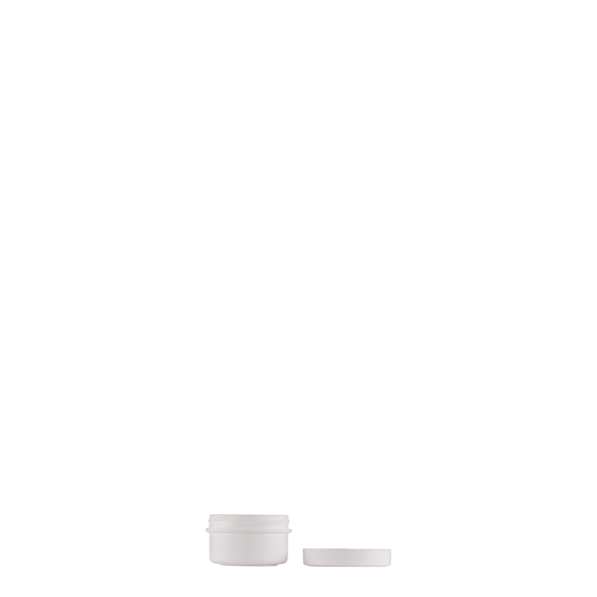 6 ml plastična posuda 'White Line', PP, bela, otvor: navojni zatvarač 6 ml plastična posuda 'White Line', PP, bela, otvor: navojni zatvarač