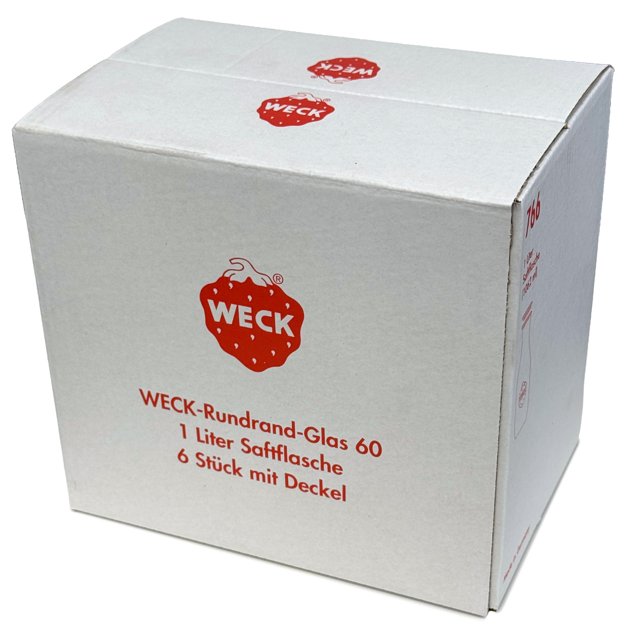 6x 1000 ml WECK cilindar staklo sa staklenim poklopcem RR 60