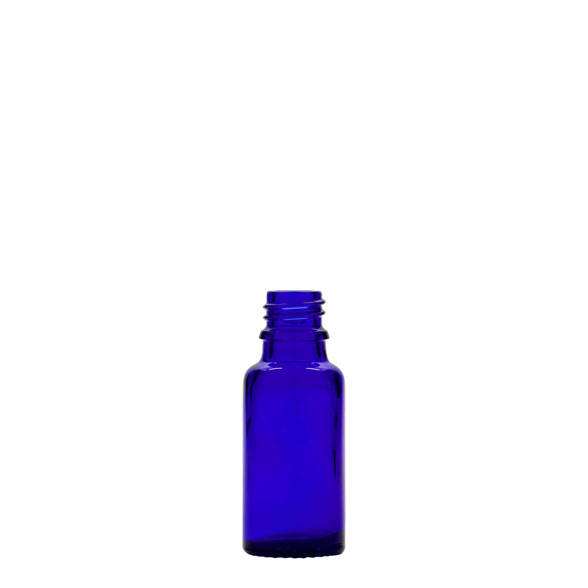 Medicinska boca od 20 ml, staklo, kraljevsko plava, otvor: DIN 18 Medicinska boca od 20 ml, staklo, kraljevsko plava, otvor: DIN 18