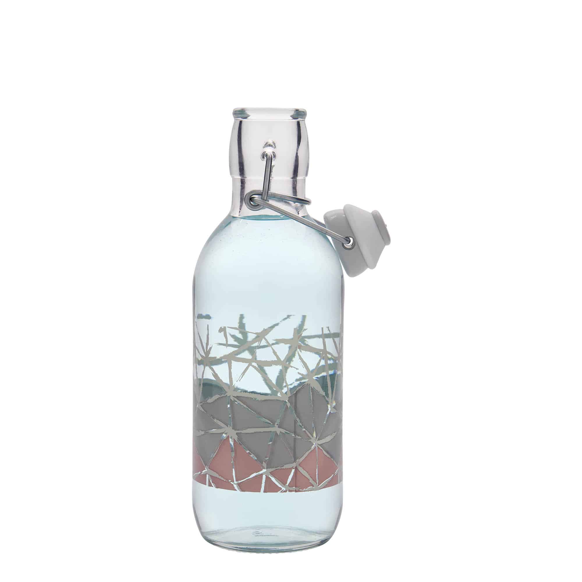 Staklena boca od 500 ml 'Emilia', motiv: Manolibera rosa, otvor: Zakretni vrh Staklena boca od 500 ml 'Emilia', motiv: Manolibera rosa, otvor: Zakretni vrh
