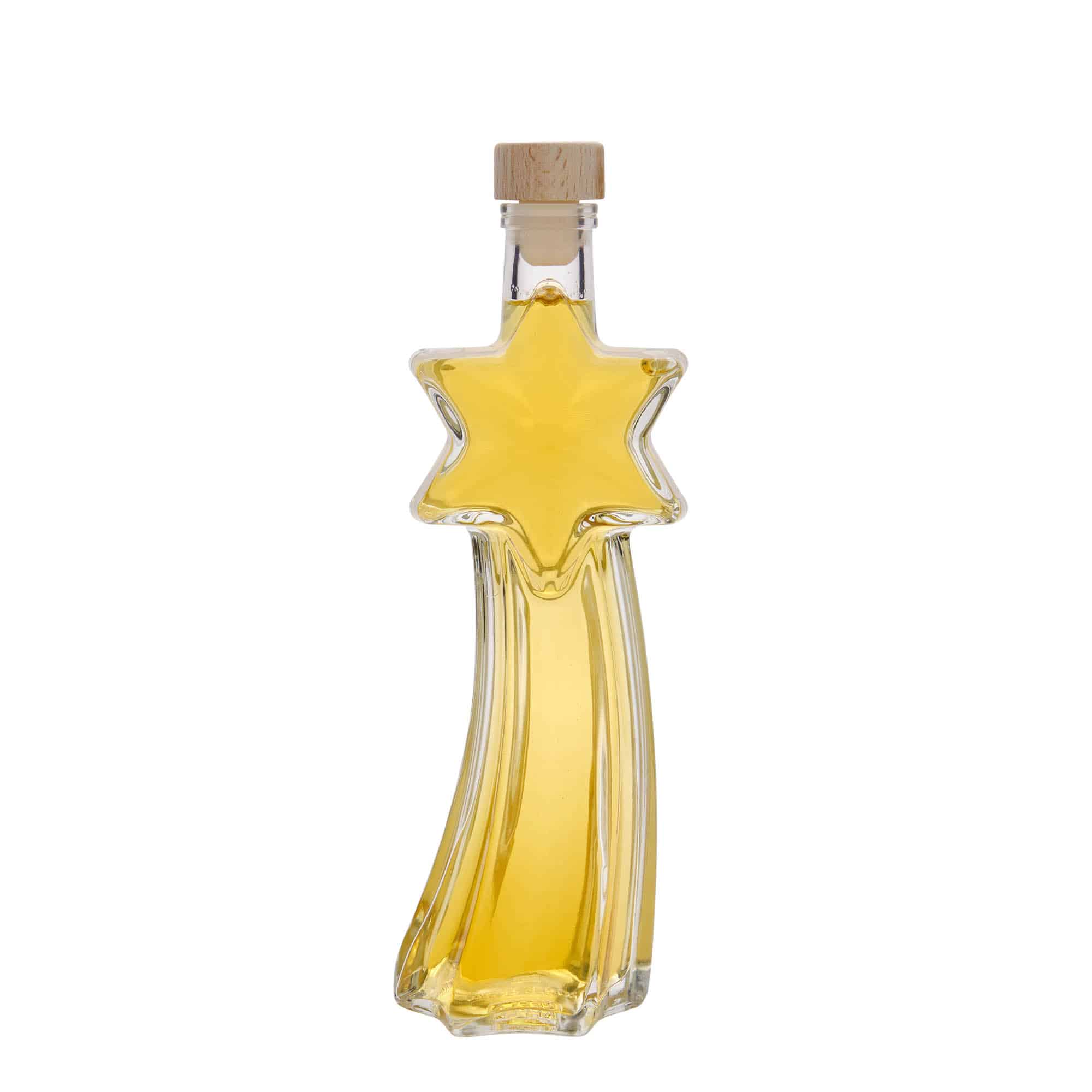 200 ml staklena flaša 'Sternschnuppe', otvor: plutani čep