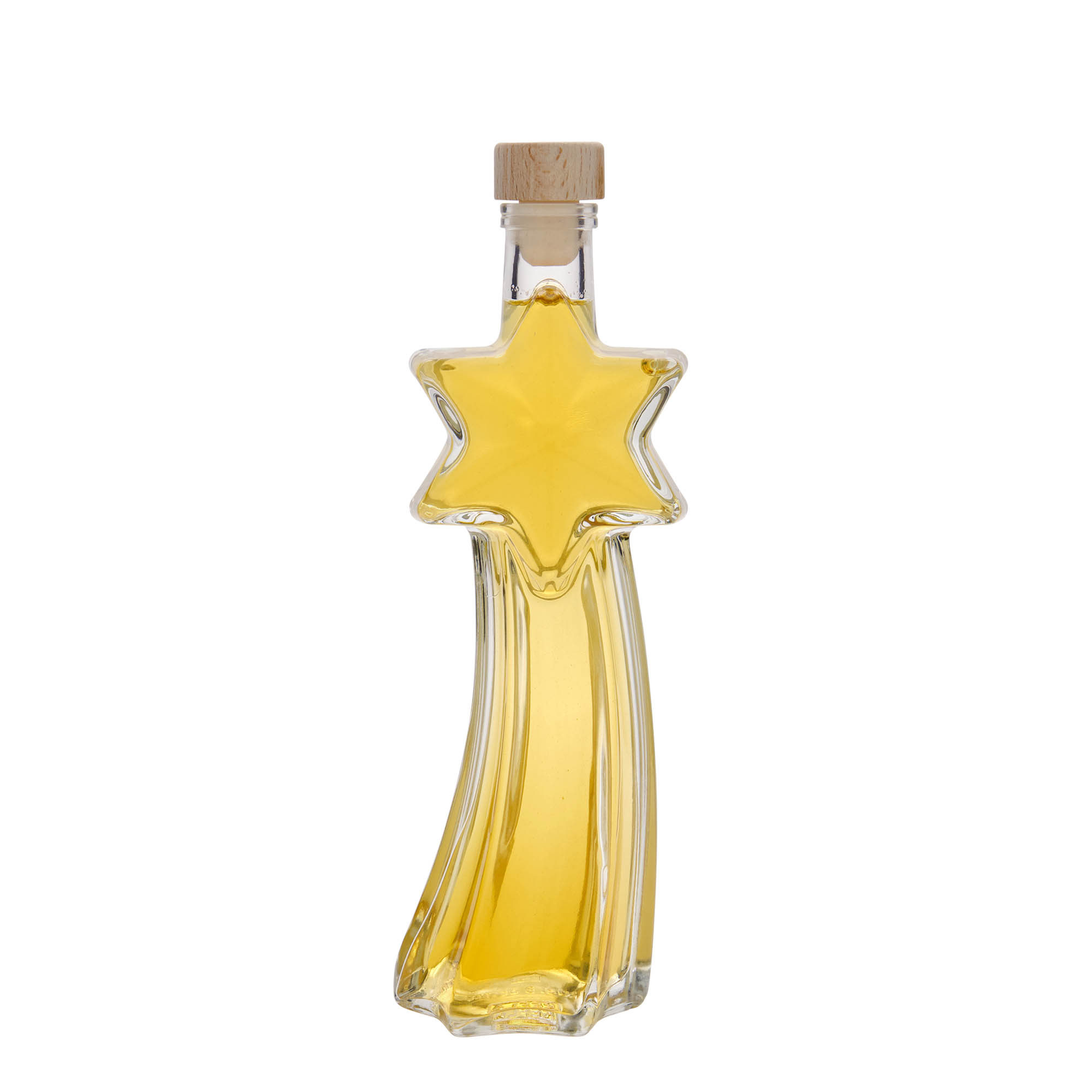 200 ml staklena flaša 'Sternschnuppe', otvor: plutani čep 200 ml staklena flaša 'Sternschnuppe', otvor: plutani čep