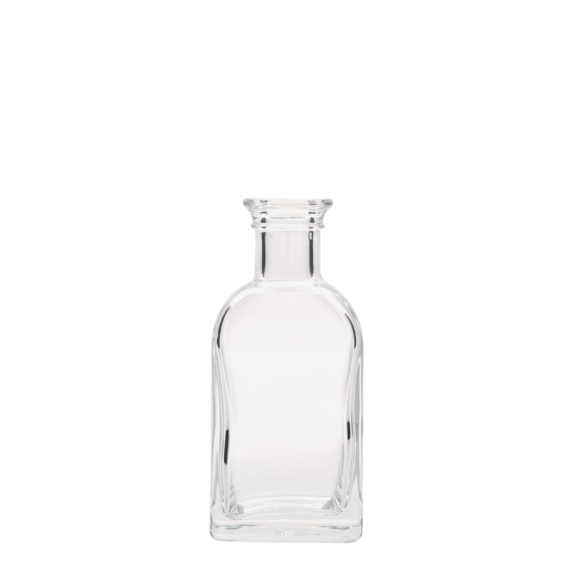100 ml staklena flaša Apotheker Carré, kvadratna, otvor: pluta 100 ml staklena flaša Apotheker Carré, kvadratna, otvor: pluta