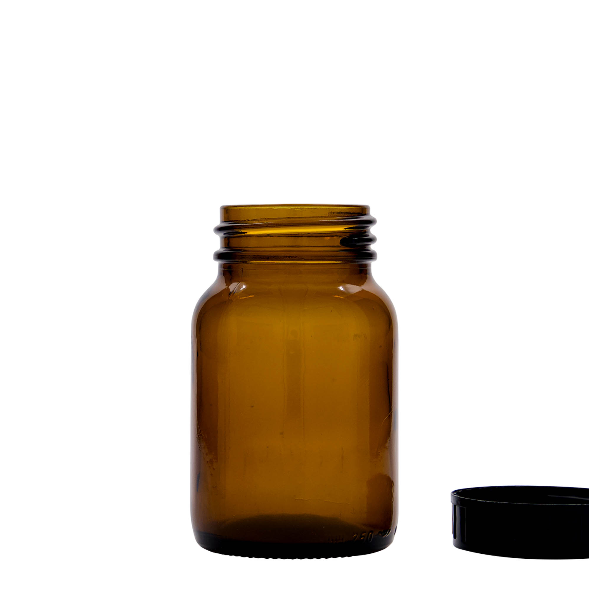 250 ml teglu širokog grla, braon, otvor: DIN 55