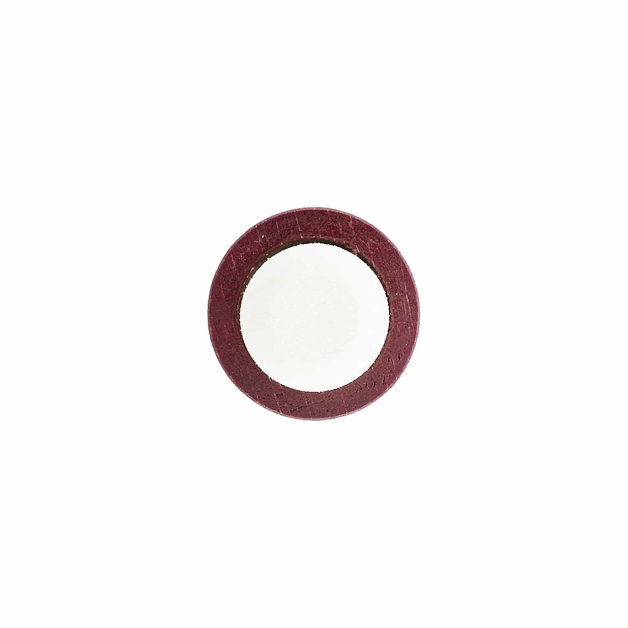 Čep sa drškom 19 mm, drvo/plastika, bordo crvena, za otvor: čep