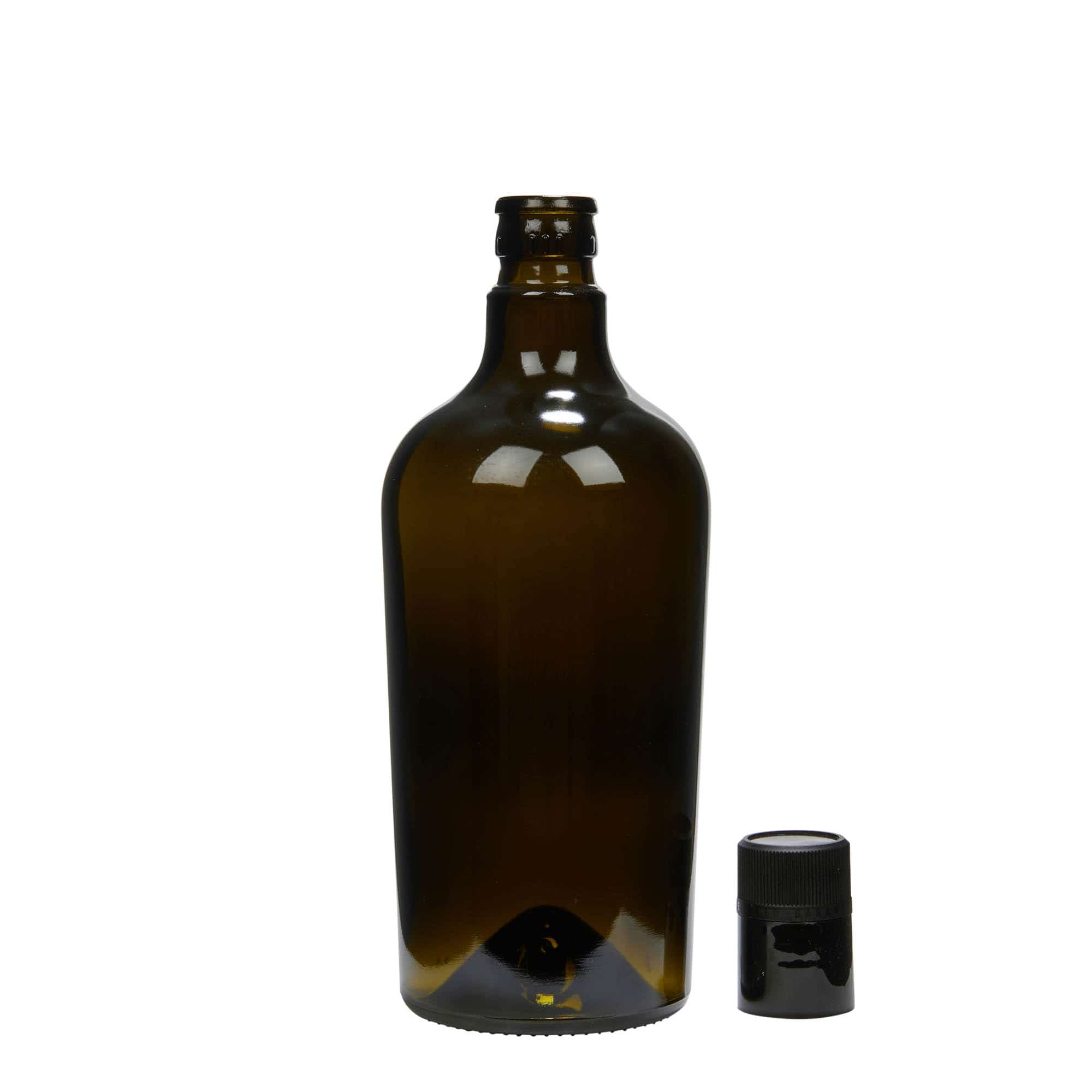 Boca za sirće/ulje od 750 ml 'Oleum', staklo, antik zelena, otvor: DOP