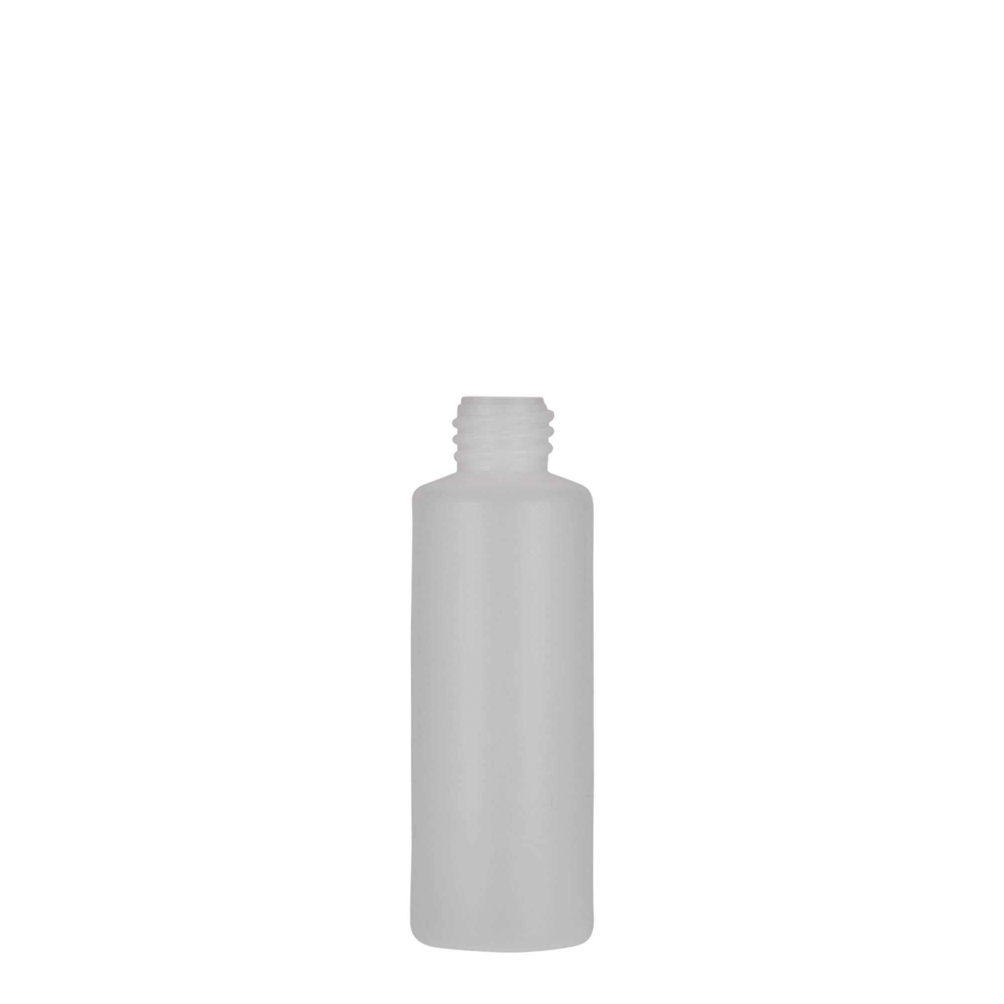 Okrugla boca od 50 ml, PE plastika, natur, otvor: Zatvarač sa navojem Okrugla boca od 50 ml, PE plastika, natur, otvor: Zatvarač sa navojem