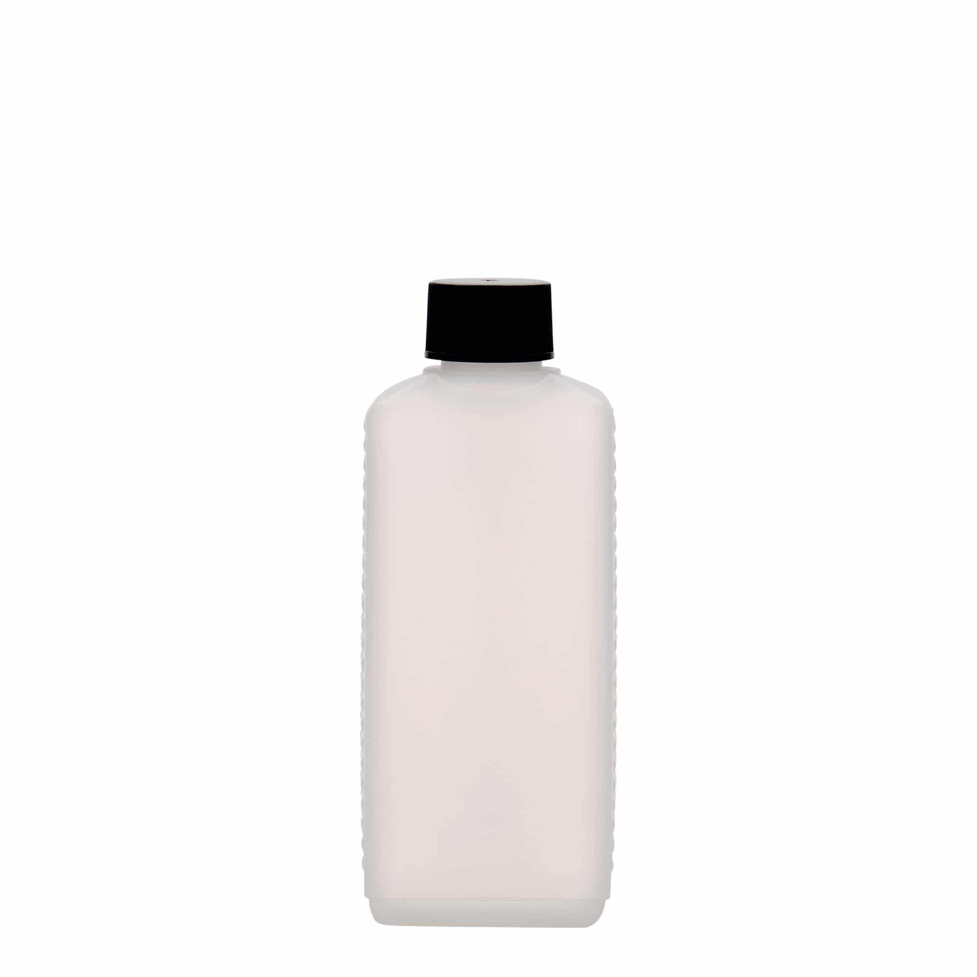 250 ml kanister-flasa, pravougaona, HDPE-plastika, prirodna boja, otvor: DIN 25 EPE