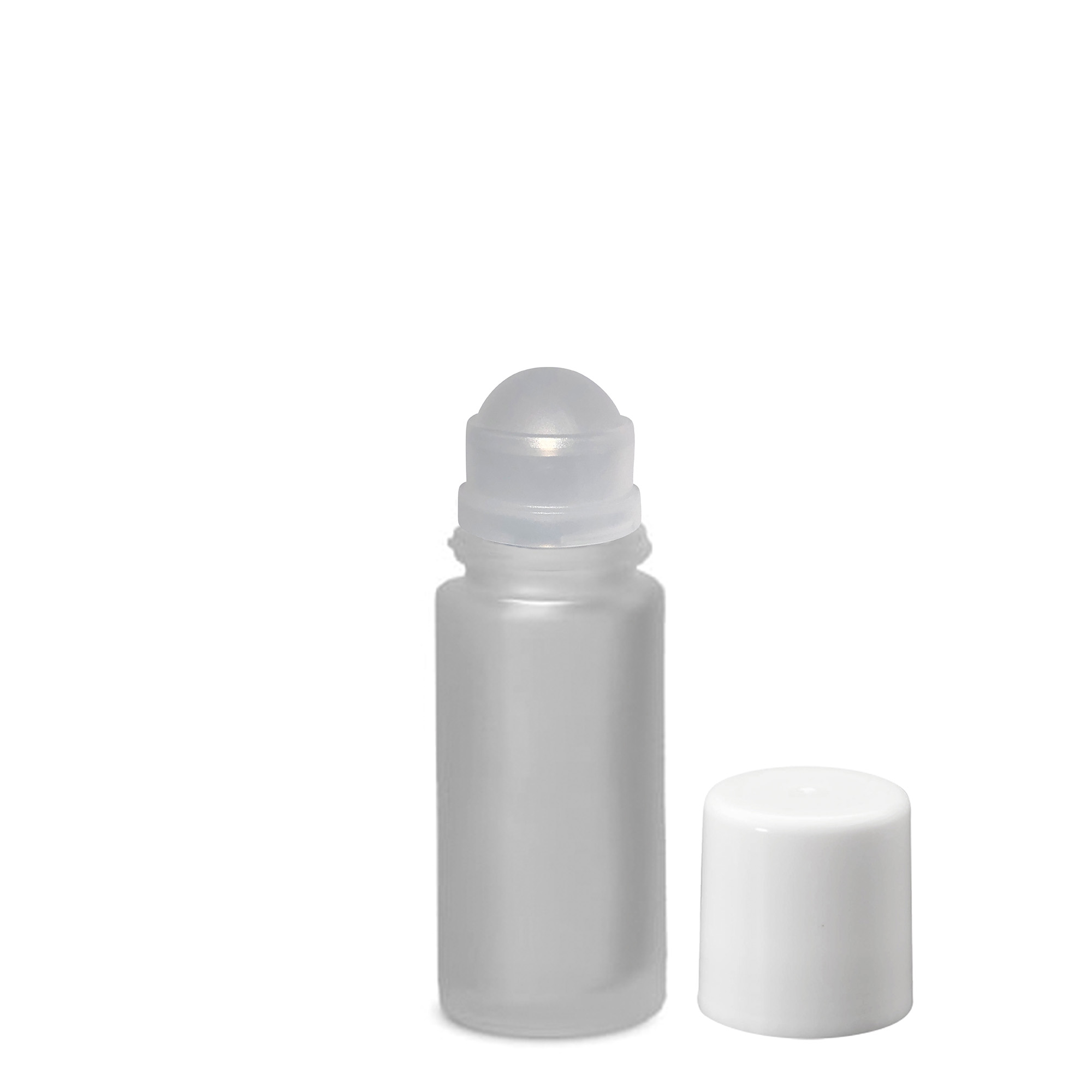 50 ml roll-on flašica, staklo, matirana, otvor: navojni zatvarač