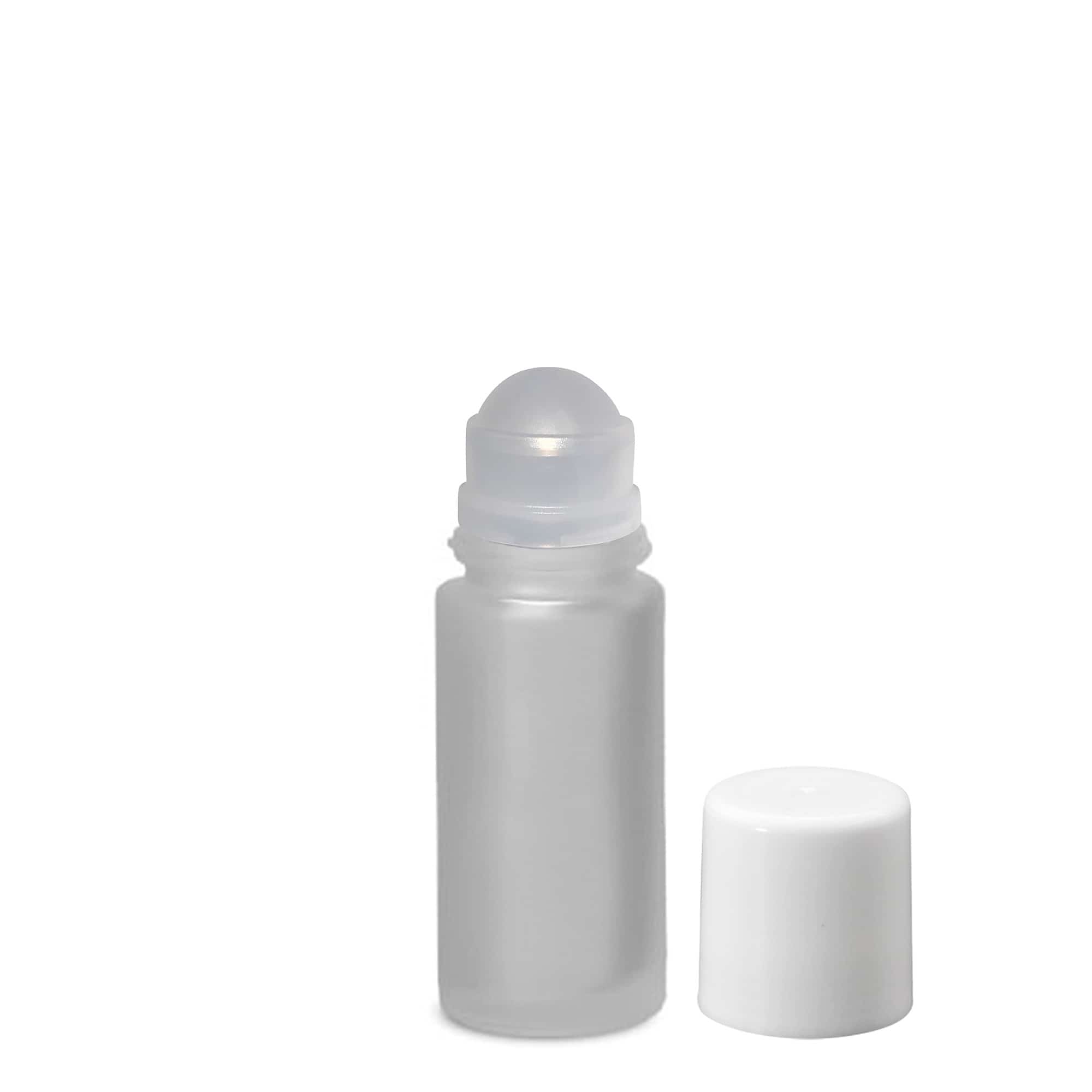 50 ml roll-on flašica, staklo, matirana, otvor: navojni zatvarač